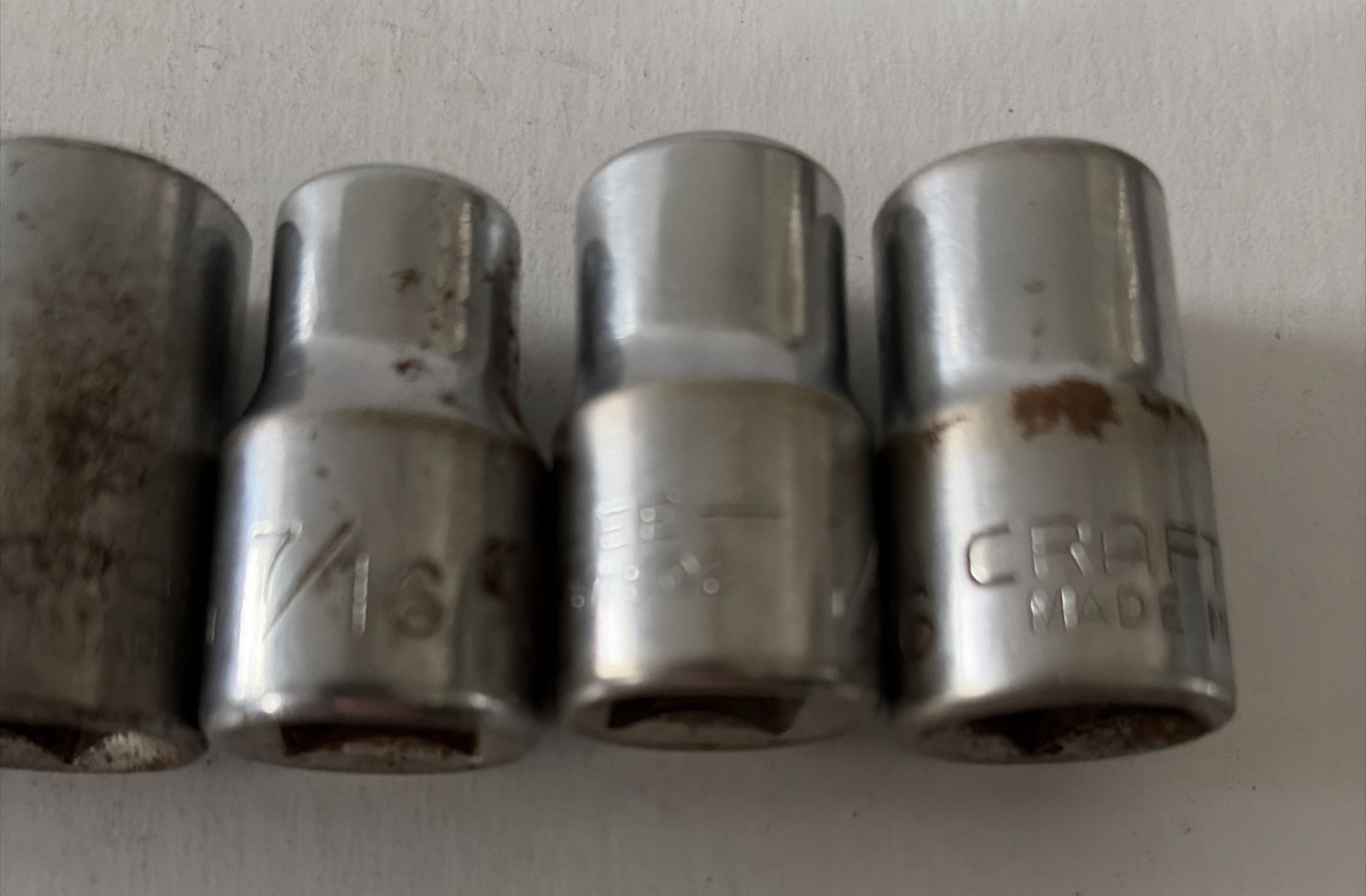Craftsman 1/2″ Drive SAE 12 Pt Socket EE Series Lot Of 7 See Description