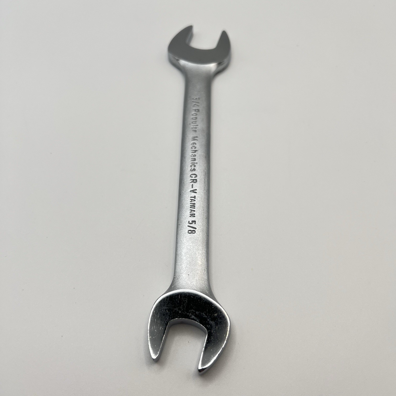 Popular Mechanics 3/4” x 5/8” Double Open End Wrench SAE Satin Finish 20220 NOS