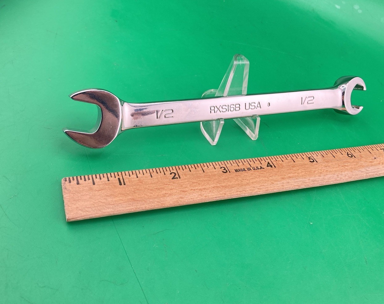 Snap On Tools RXS16B 1/2” 6 Point SAE Open End / Flare Nut Line Wrench (NOS)