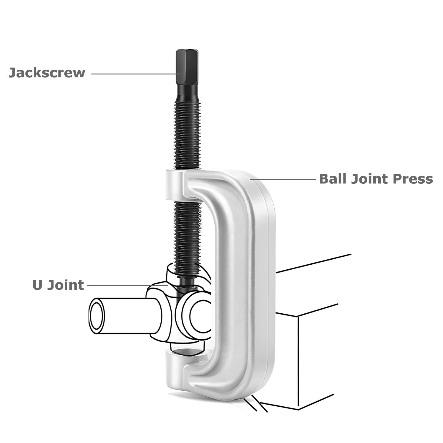 Heavy Duty 4 in 1 Ball Joint Press & U Joint Removal Tool Kit w/ 4 x 4 Adapters