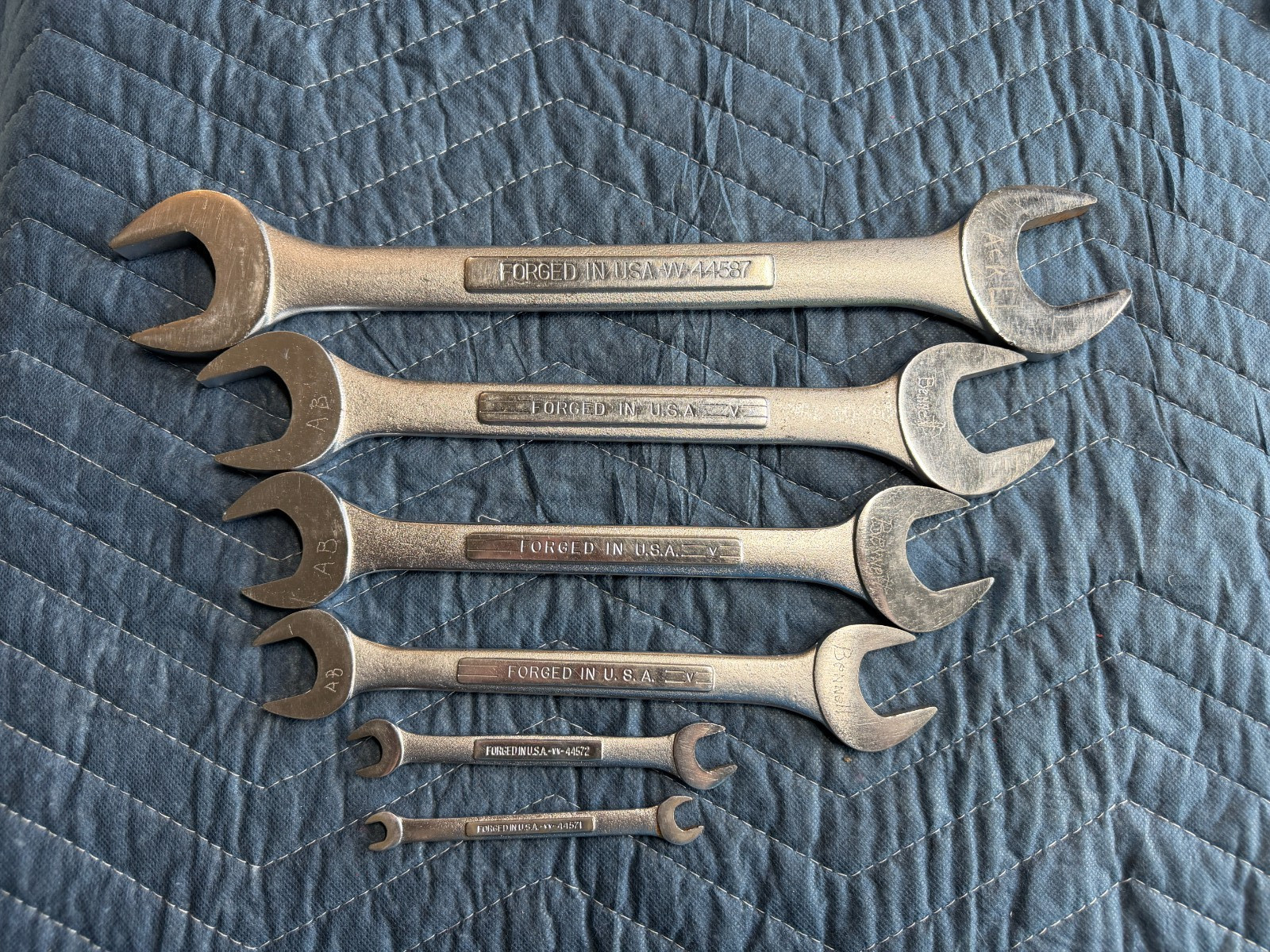 6 – Vintage Craftsman -V- And VV Double Open End Wrenches SAE See pictures