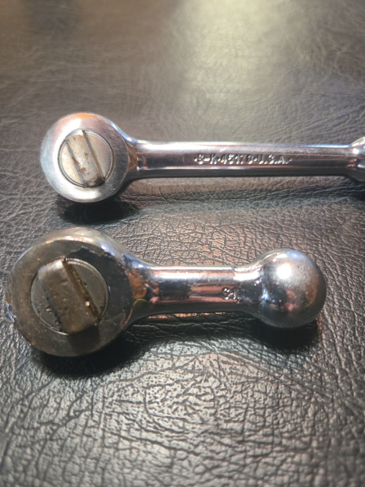 *BUNDLE* S-K Tools 45170 & Stubby 3/8 Drive Chrome Ratchets USA