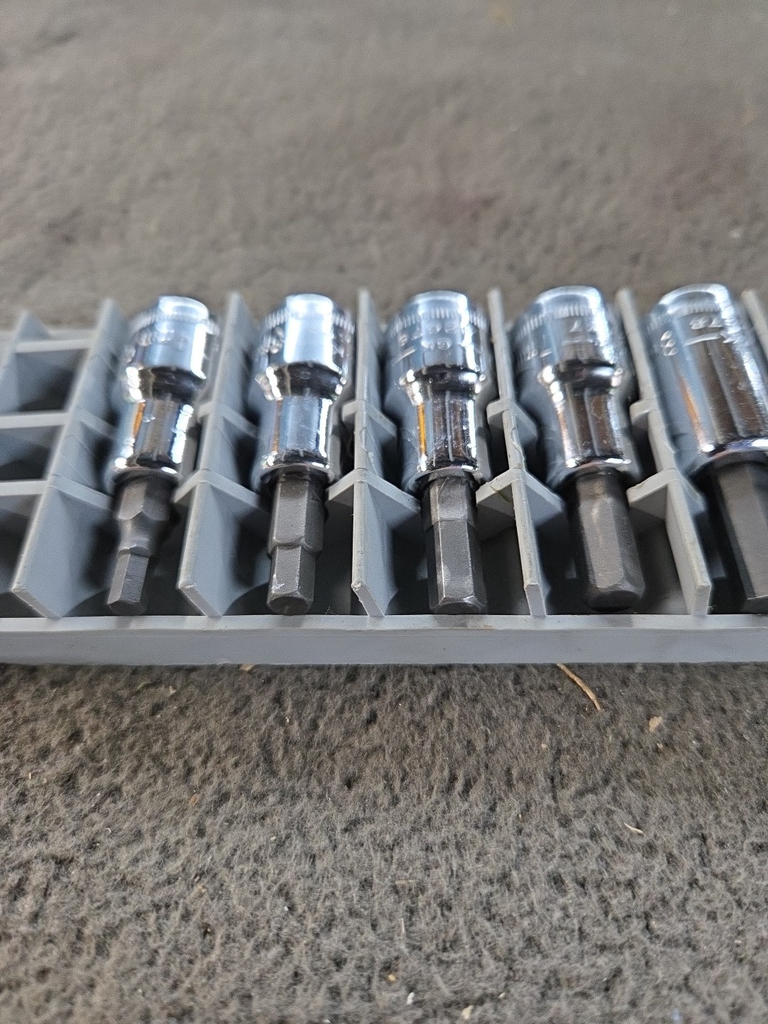 NOS SEARS Craftsman Hex Bit 6pc Socket Accessory Set 3/8″ Dr METRIC GK 34448 USA