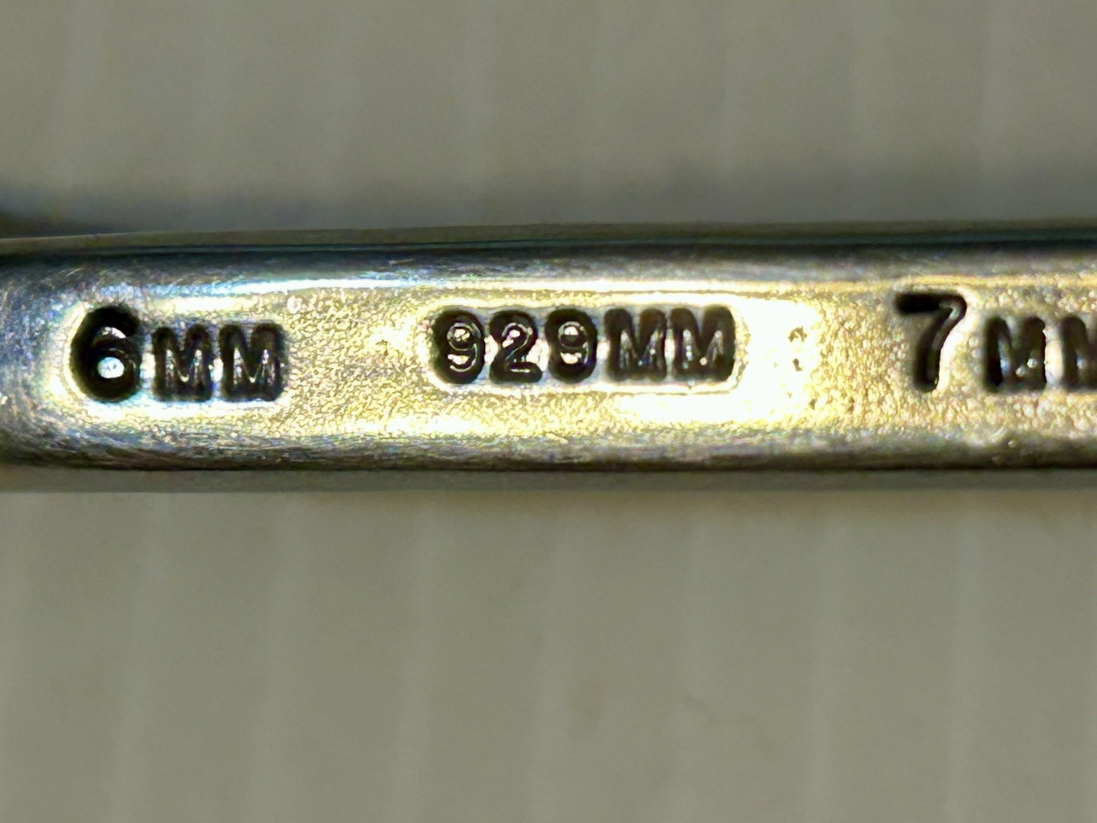 Vintage Duro/Indestro USA 929MM 6MM & 7MM Offset Box End 12 Pt Metric 4″ Wrench.