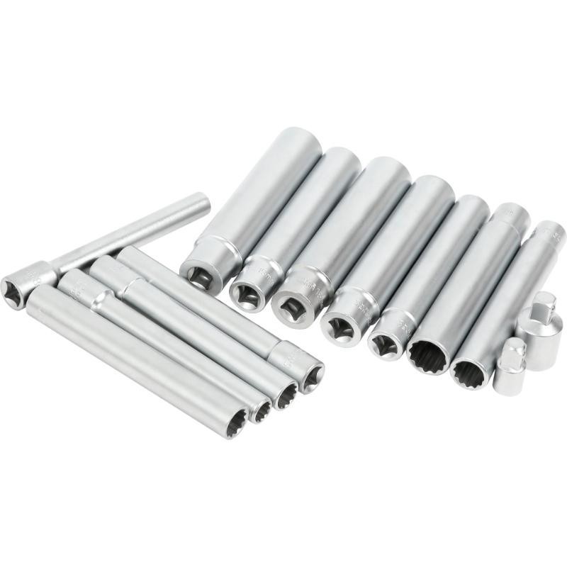 Extra Deep Long Socket Set 3/8″ 120mm Long 8-19mm CRV Steel