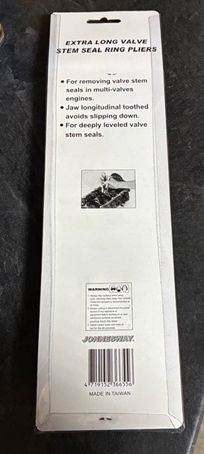 Jonnesway AI020056A Extra Long Valve Stem Seal Pliers NEW