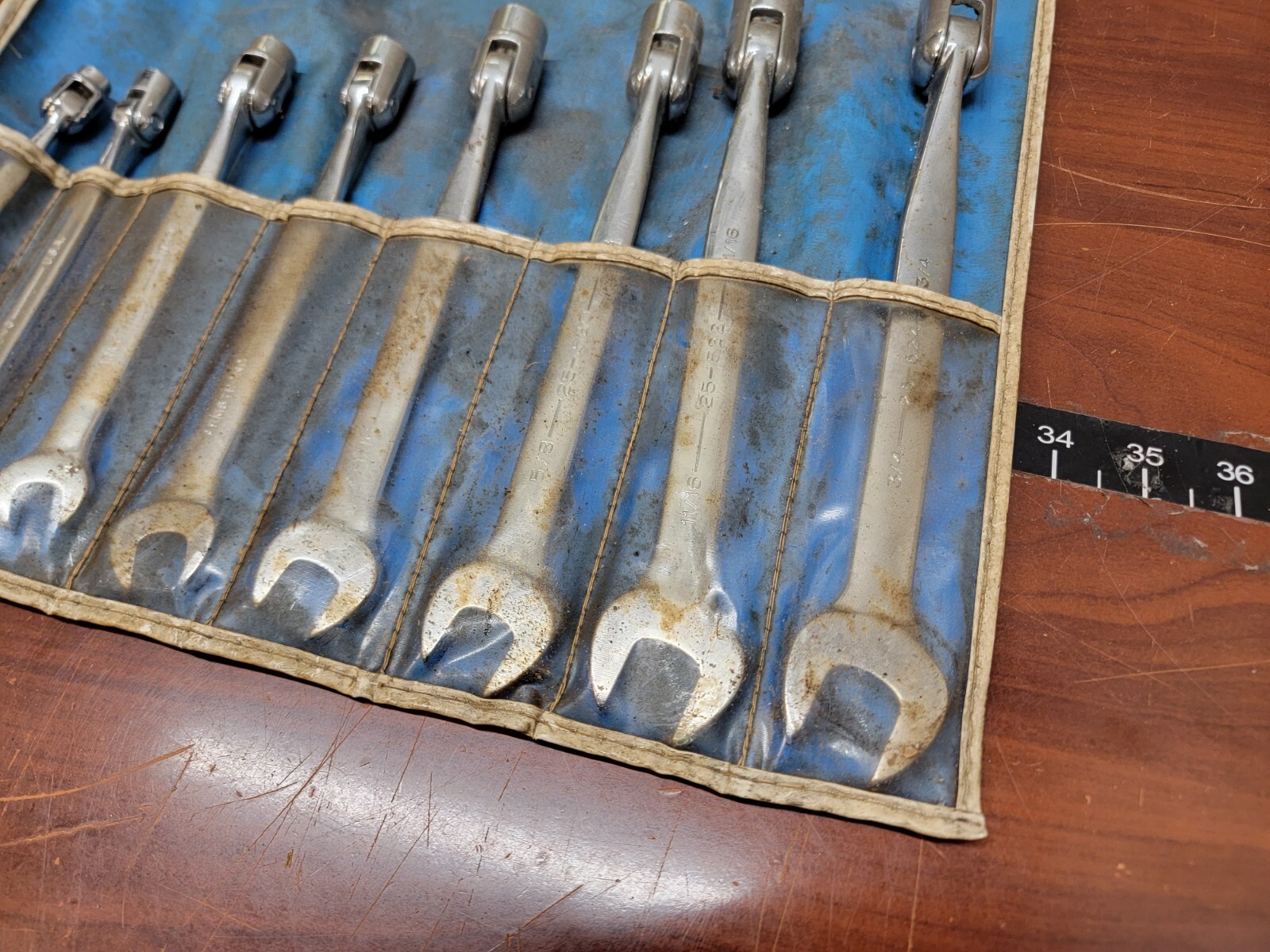 ARMSTRONG TOOLS FLEX HEAD SWIVEL WRENCH LOT 29-348 COMPLETE SET OF 8 USA MADE