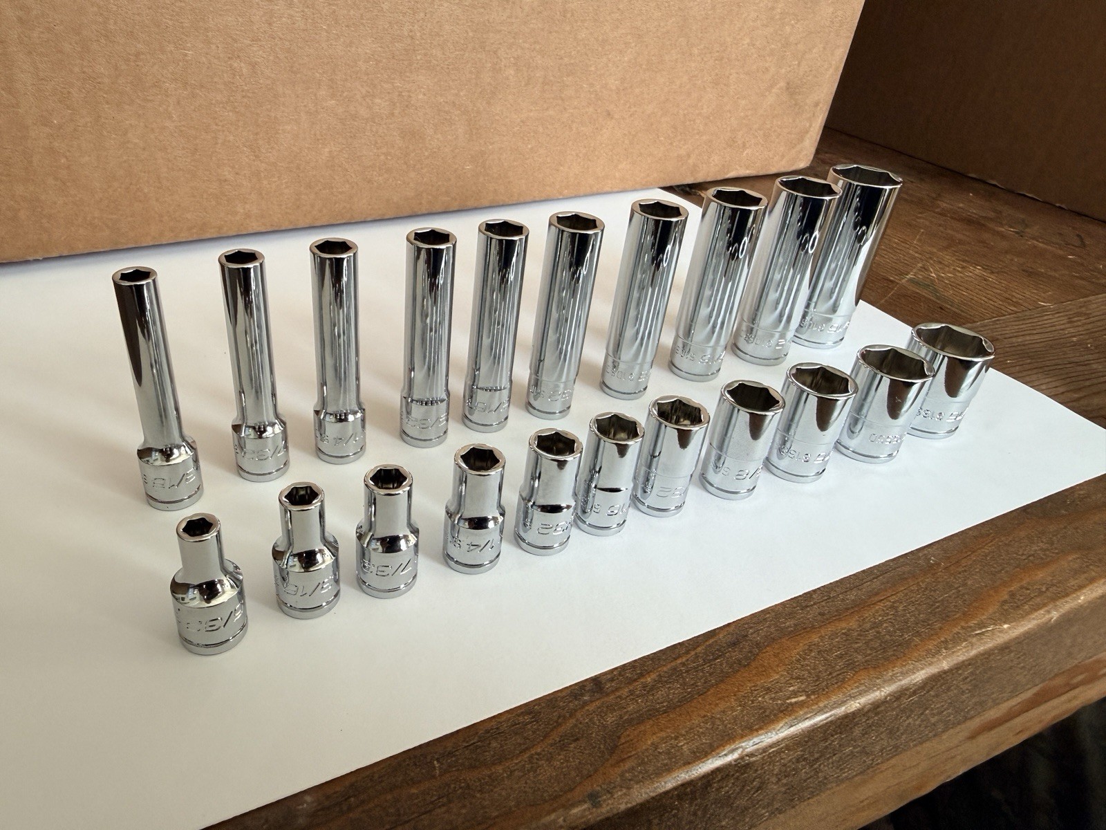 ICON Professional 1/4” Drive 6Pt SAE Shallow/Deep Socket Chrome-Choose Size SAE