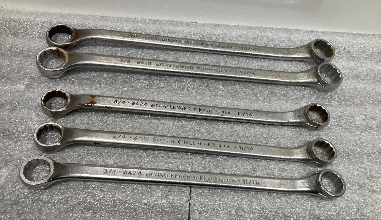 Challenger by Proto Box Wrench Lot 6424 x 3 & 6428 x 2