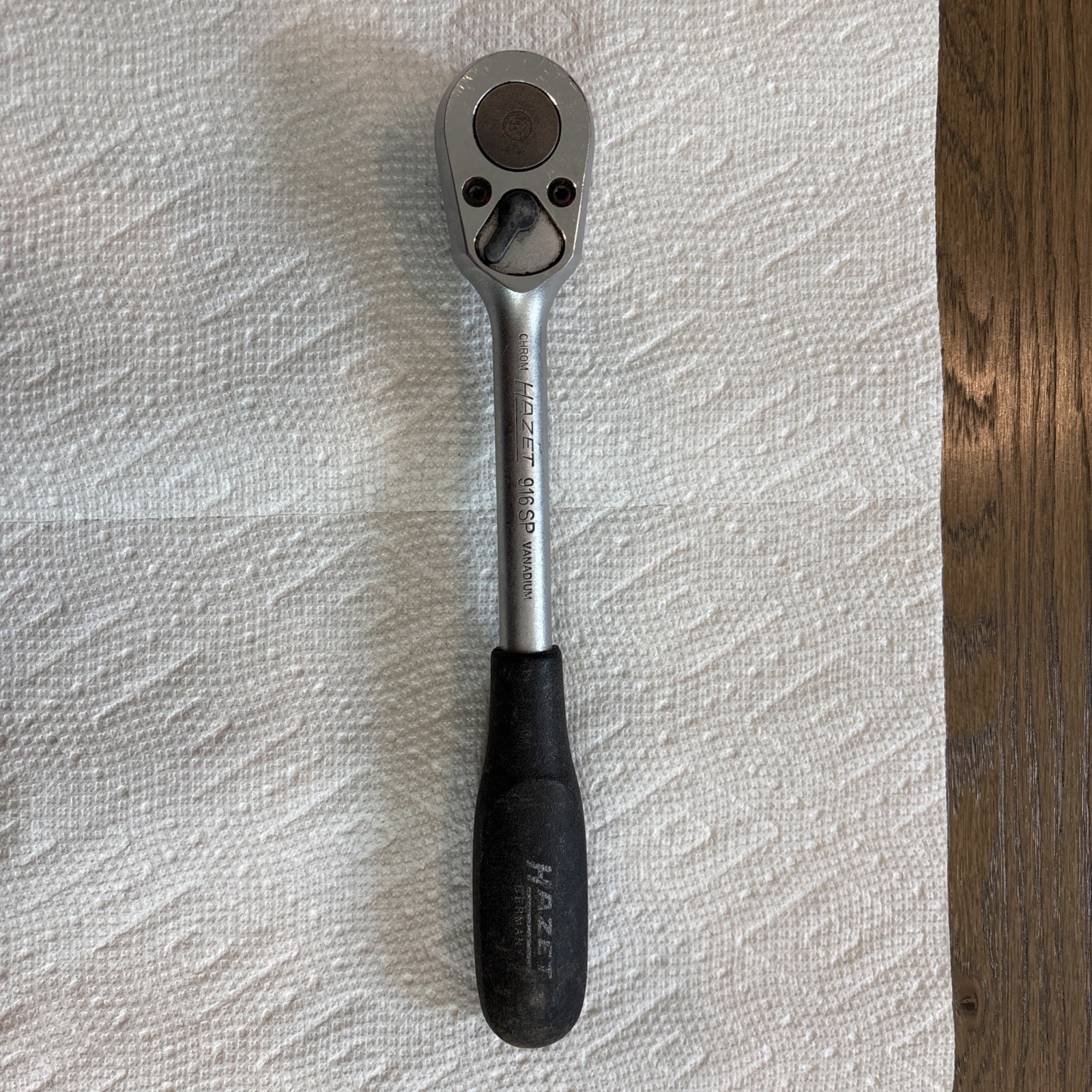 Hazet 916 -SP 1/2 in. Socket wrench W Germany With ribbed handle