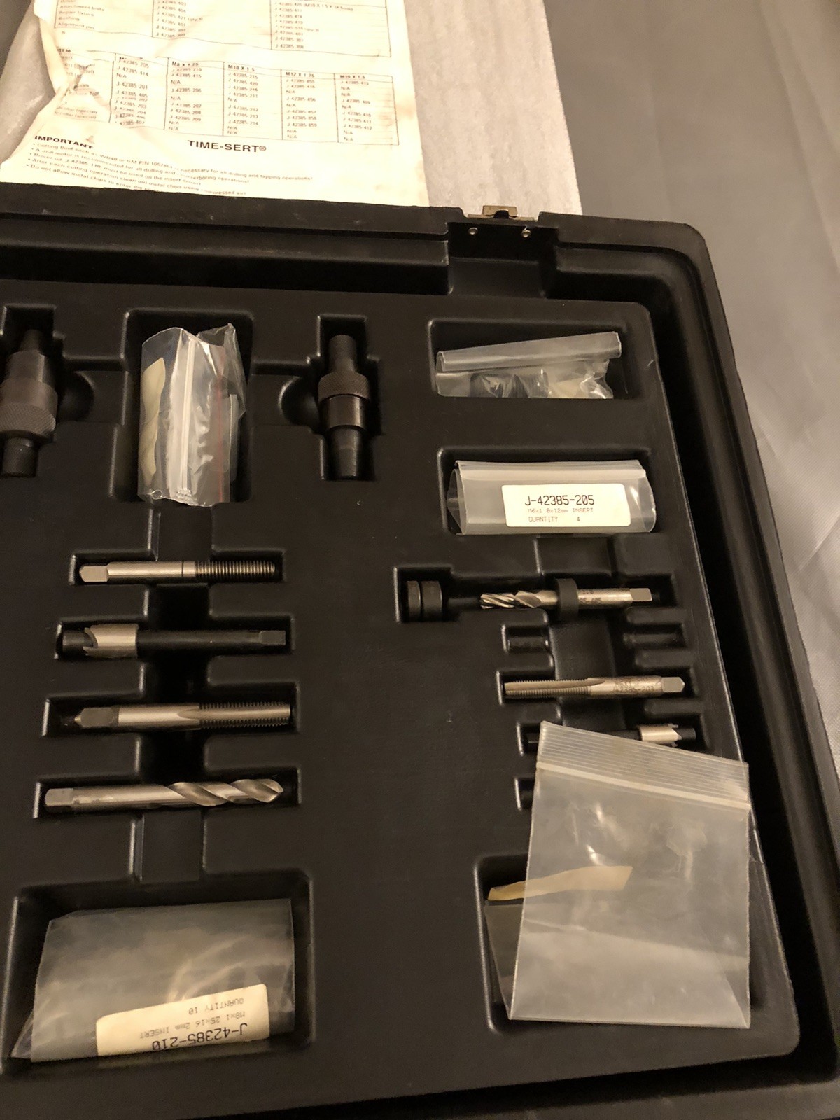 KENT-MOORE THREAD REPAIR KIT J-42385-400 NEW (INCOMPLETE) J42385400