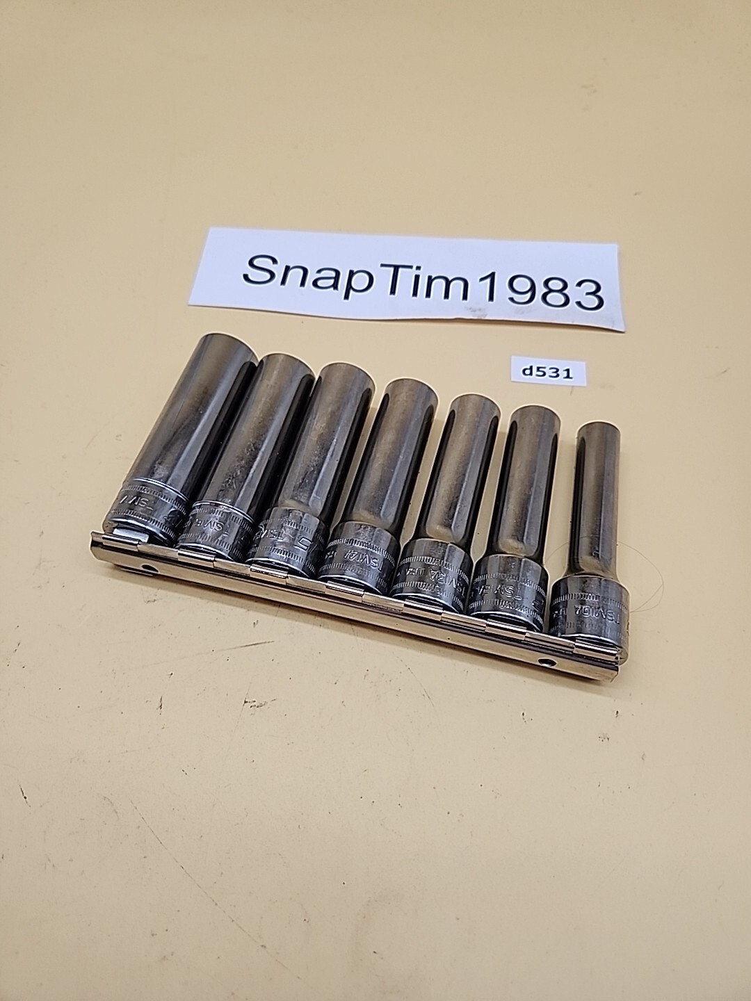 Snap-On Tools 1/2″ DRIVE 17,16,15,14,13,12,11mm 6 POINT DEEP SOCKET Set 7ea