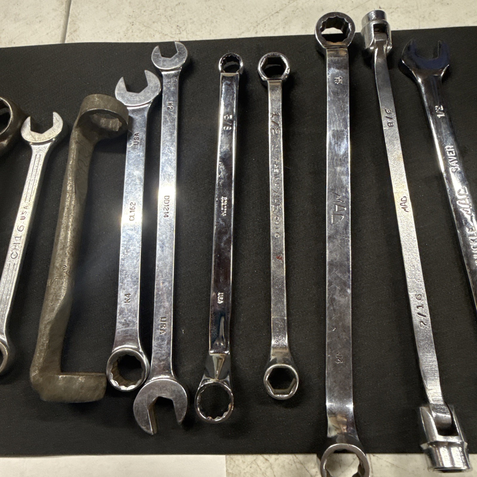 Mac Tools Wrench Lot Combination , Valve , Box 14 Pieces
