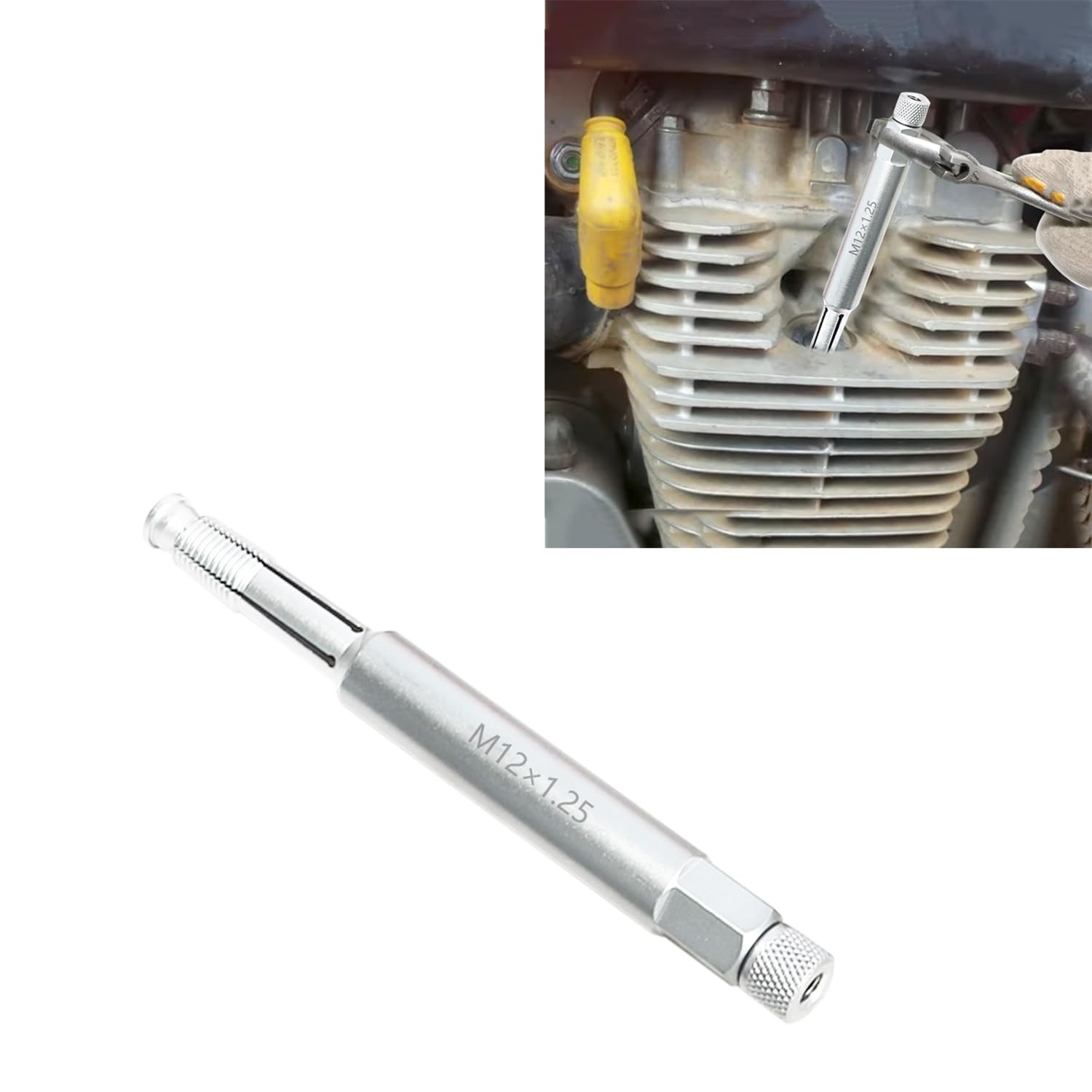 12mm Spark Plug Thread Repair Tool Kit – M12x1.25 Back Tap & Chase Taps, 2 Pack
