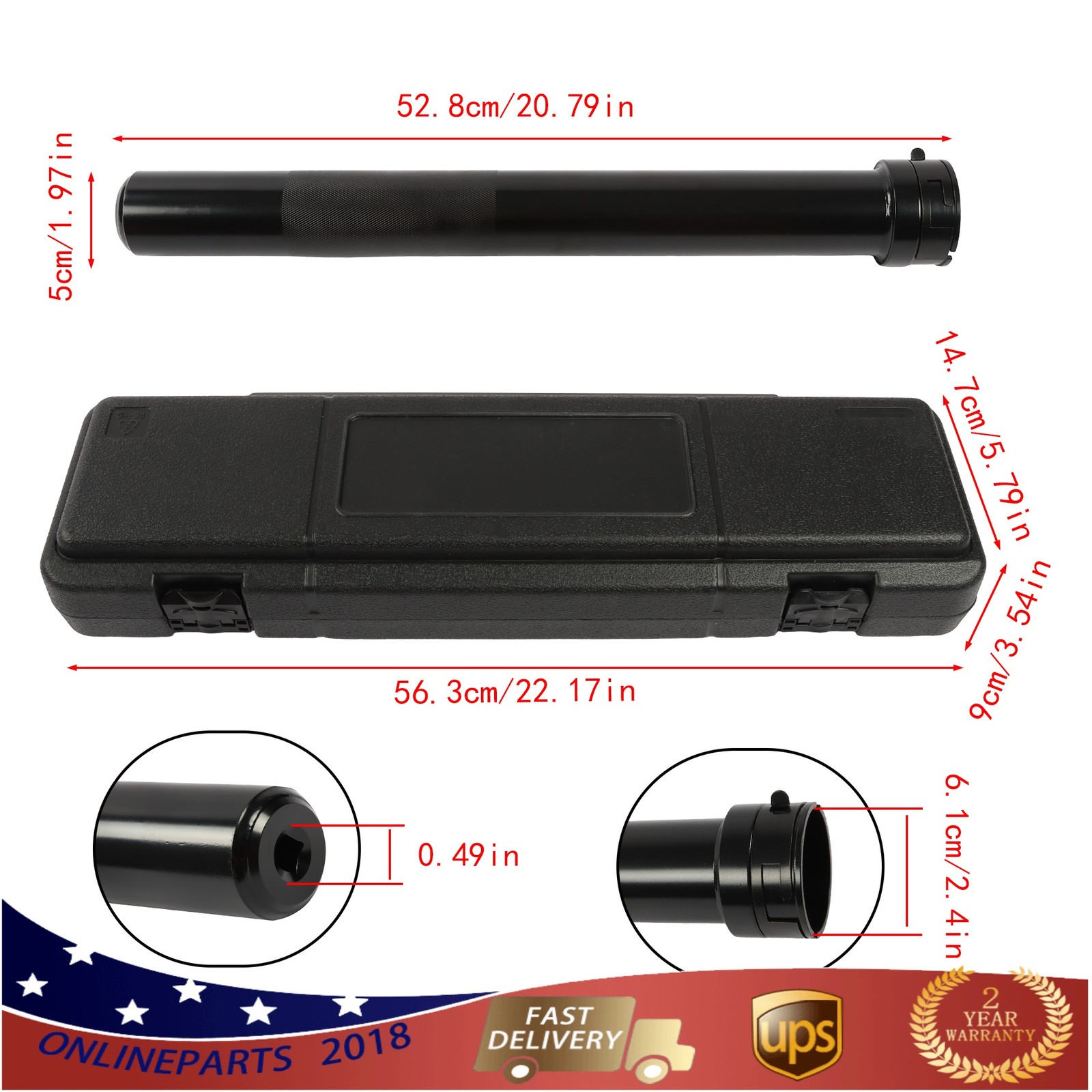 13pc Inner Tie Rod Removal Installation Tool Set with 12 SAE + Metric Adaptors