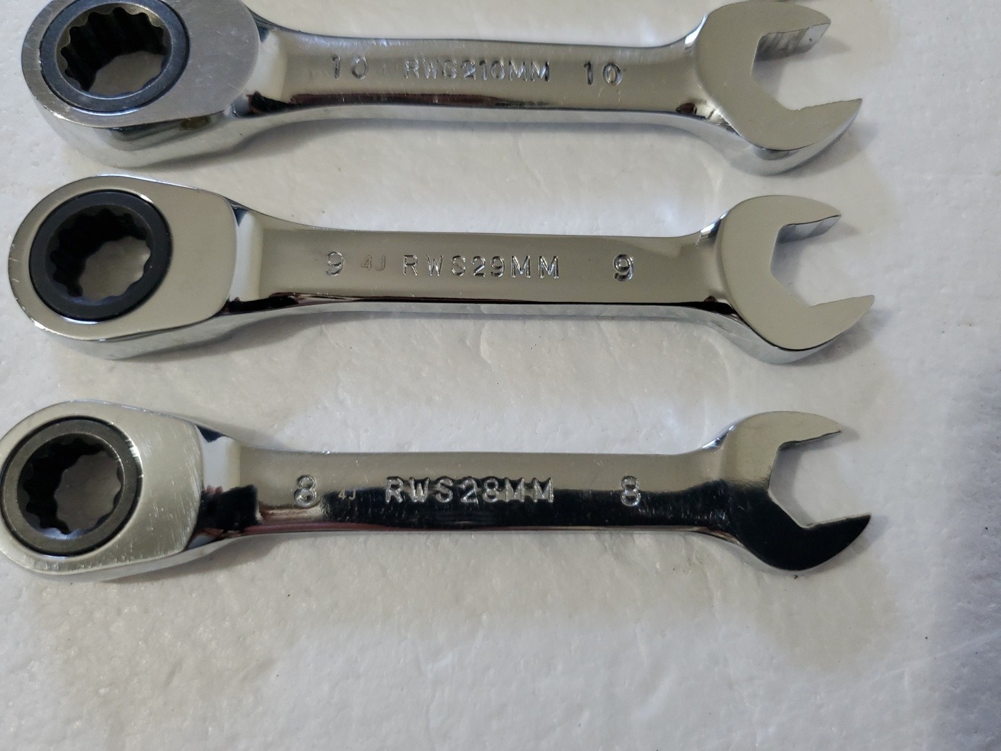 Mac Tools RWS 8mm-19mm Stubby 12-Point Ratcheting Wrench Set of 12
