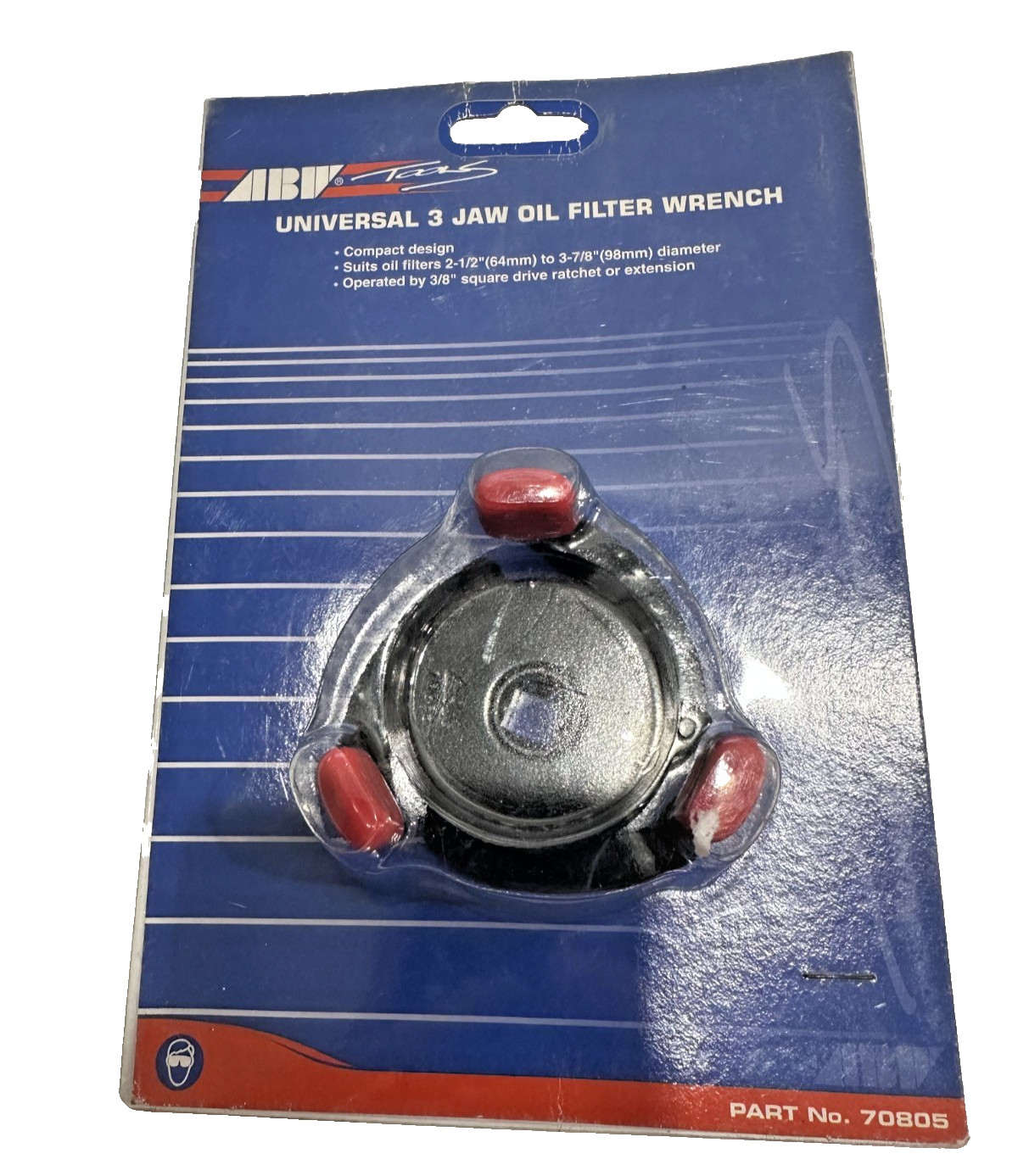 ABW Tools Universal 3 Jaw Oil Filter Wrench Fits 64mm-98mm Part No. 70805