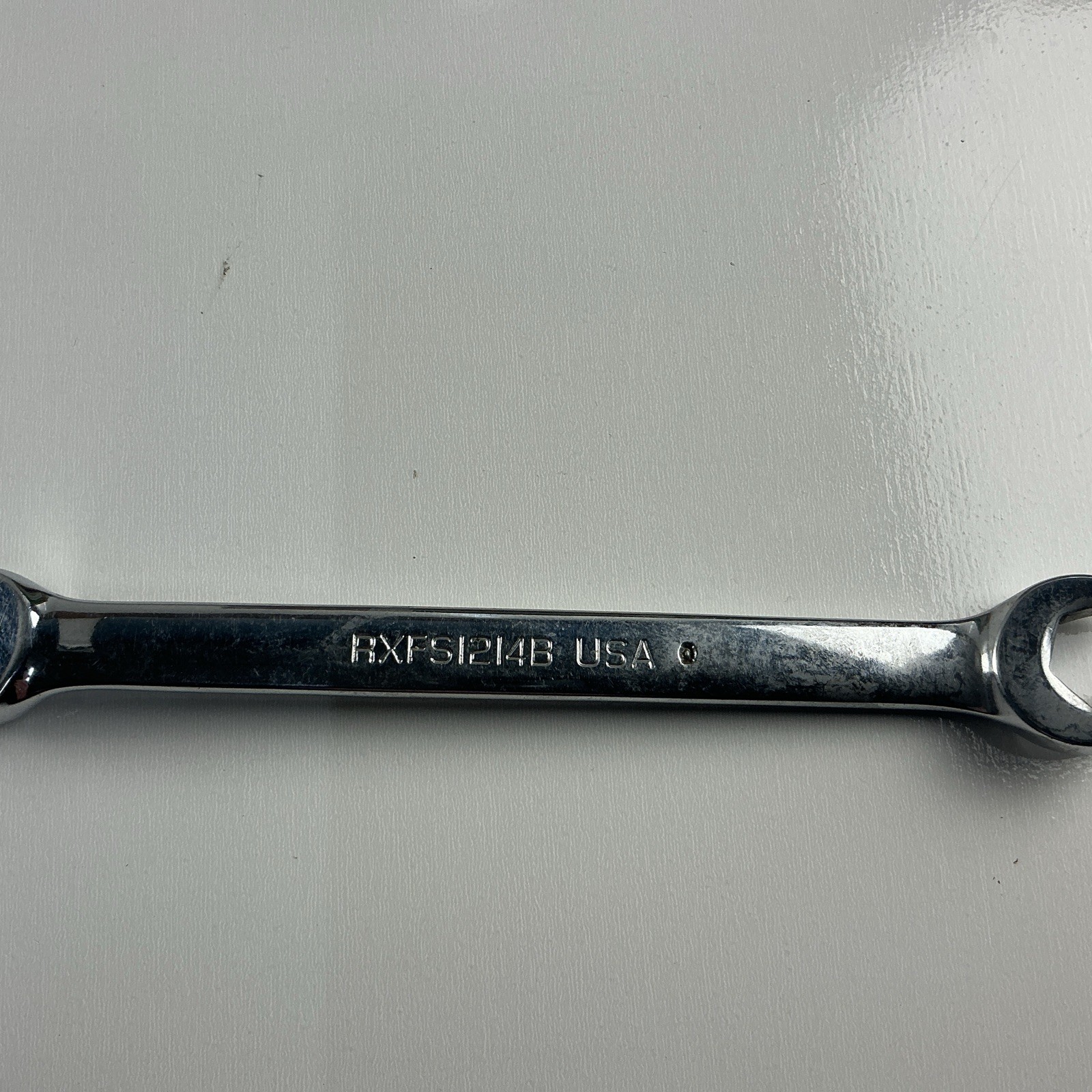 Snap-On Tools USA 3/8″ 7/16″ SAE Double Flare Nut 6pt Line Wrench RXFS1214B