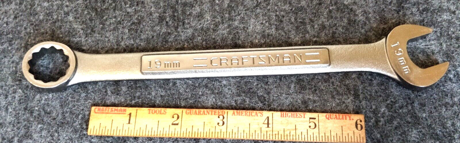 NOS!! Craftsman Metric MM Combination Wrench, USA 🇺🇸 12pt, 19mm # 42921 VɅ