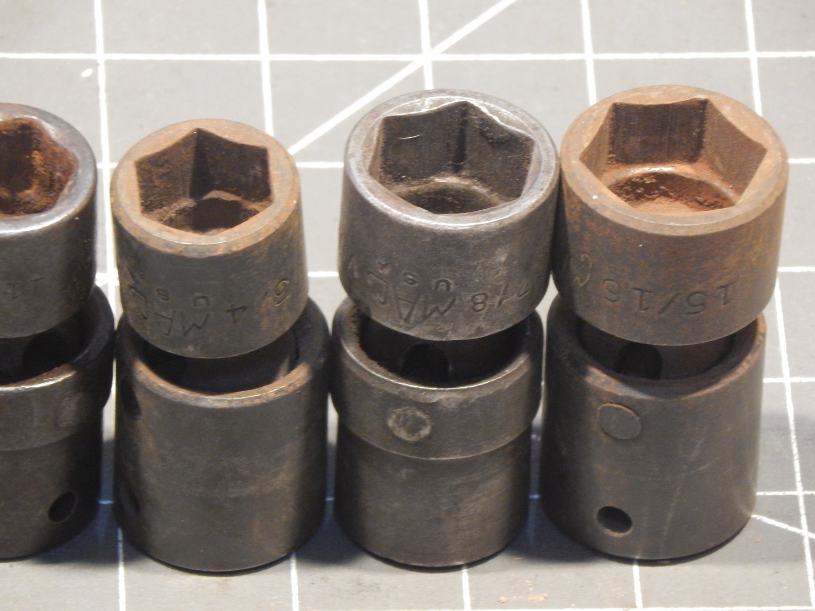 Mac 7Pc SAE 1/2 Drive Impact Swivel Universal Socket Set 7/16″ 15/16″ Dr VUP VUI
