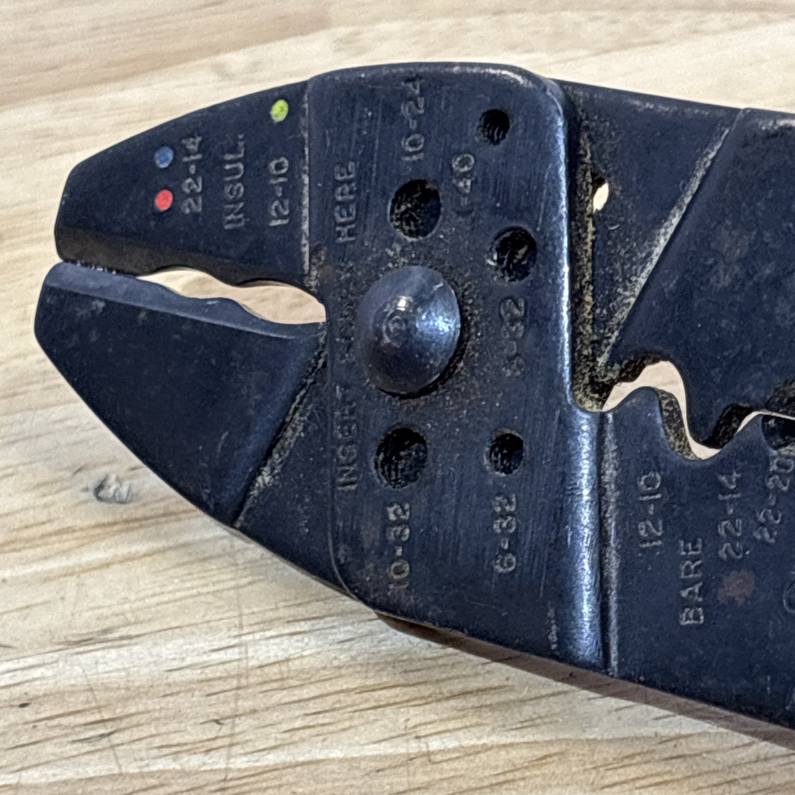 Dayton 8″ Wire Cable Stripper Cutter Crimper Pliers Red Handle 4x136a Vtg USA