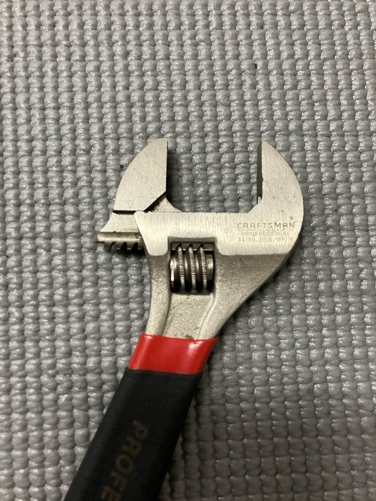 Vintage Craftsman Professional 6” Adjustable Wrench 44166 WF USA Red Black Rare!