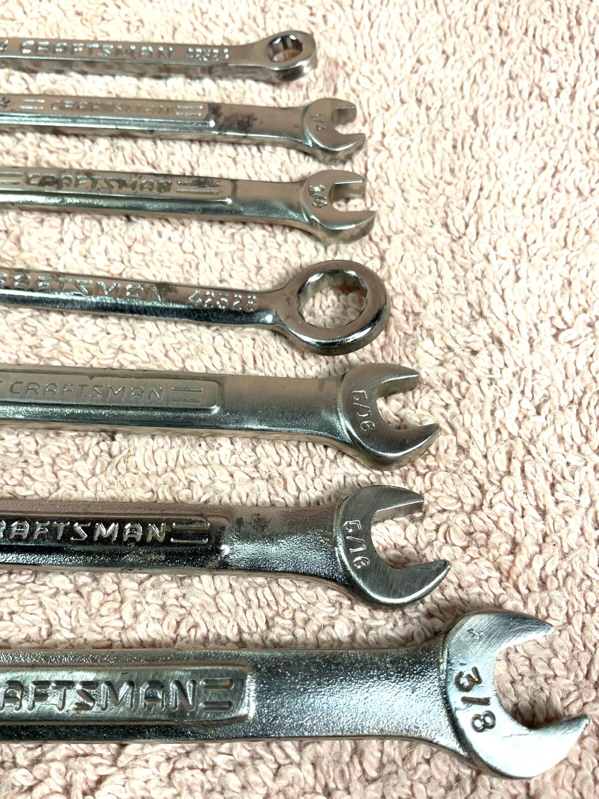 Mixed Lot of 7 Vtg CRAFTSMAN Combination Ignition & Small Wrenches, See Photos!