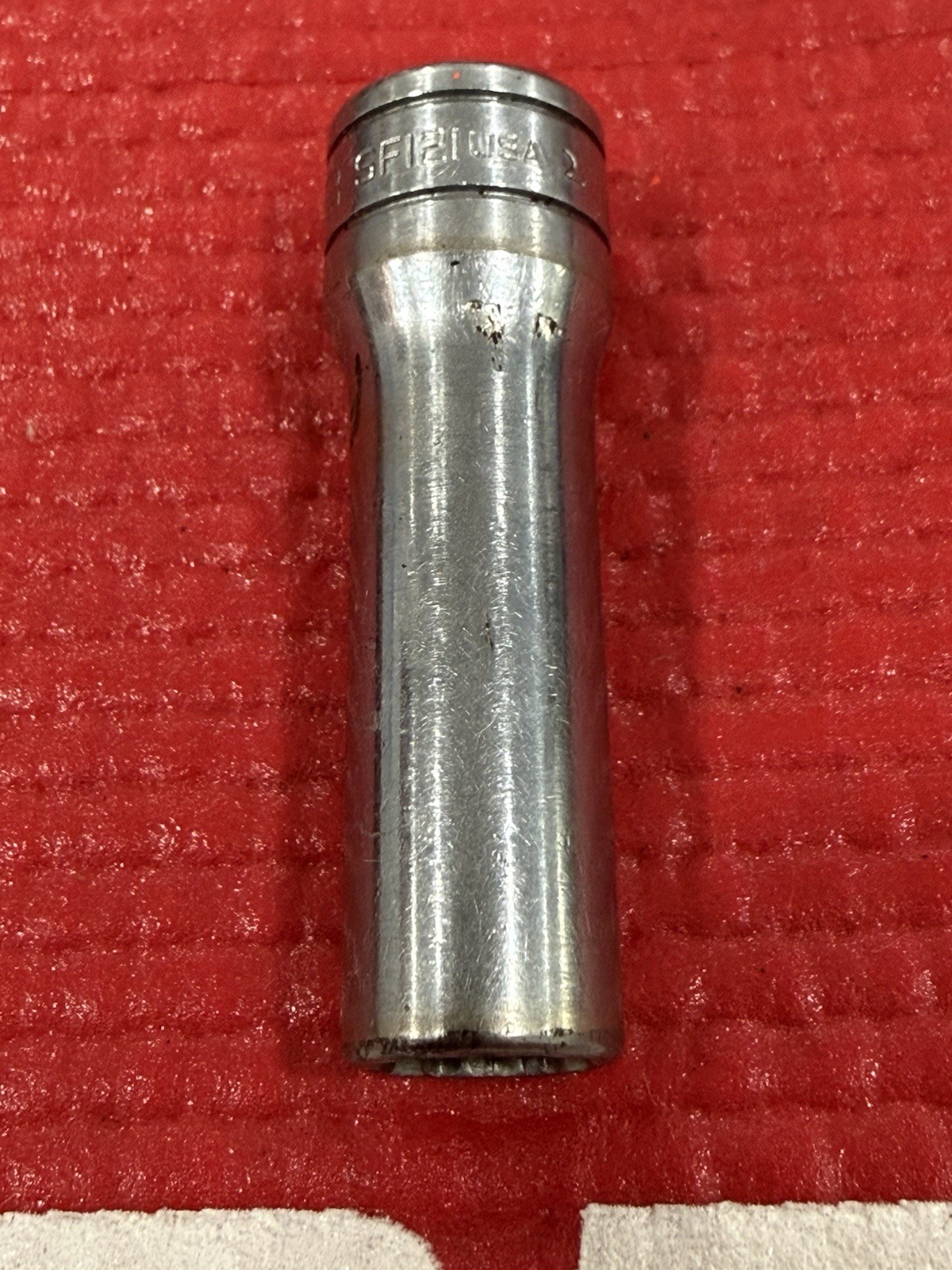 Snap On Tools 3/8” Drive 12 Point 3/8” SAE Deep Socket SF121, USA Made