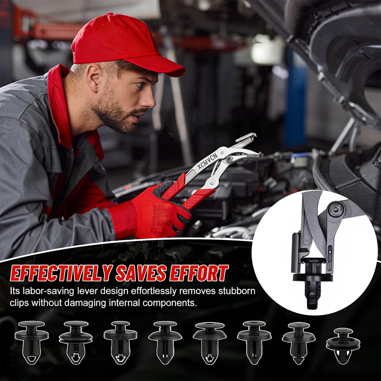 Car Clip Pliers, SpringLoaded Panel Clip Removal Pliers Tool, Professional Au…