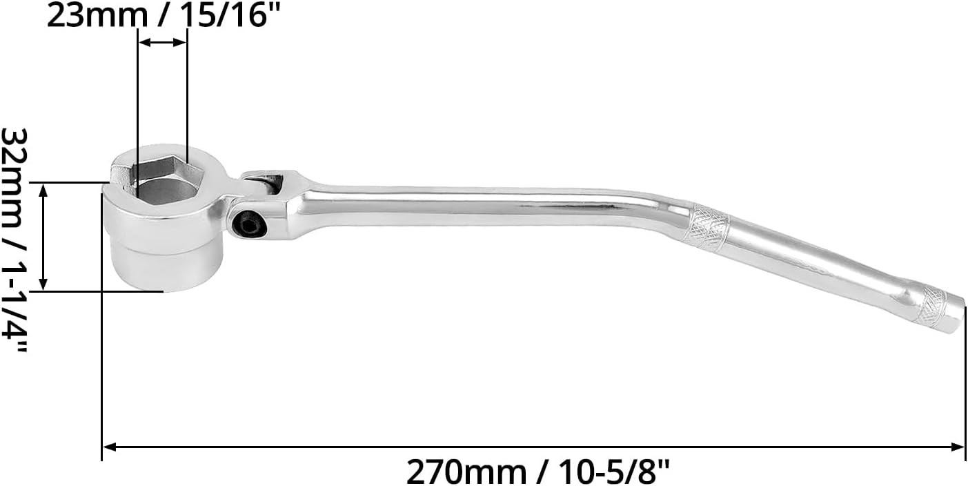 7/8» 22mm O2 Oxygen Sensor Repair Tool Wrench Remover Flexible Dual Head 6-12pt