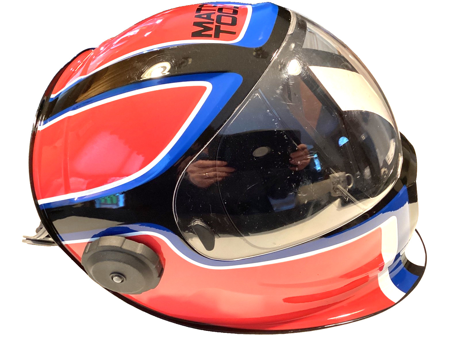Matco Tools WH900V Auto Darken Welding Helmet Red White Blue Grind Weld Cut MINT