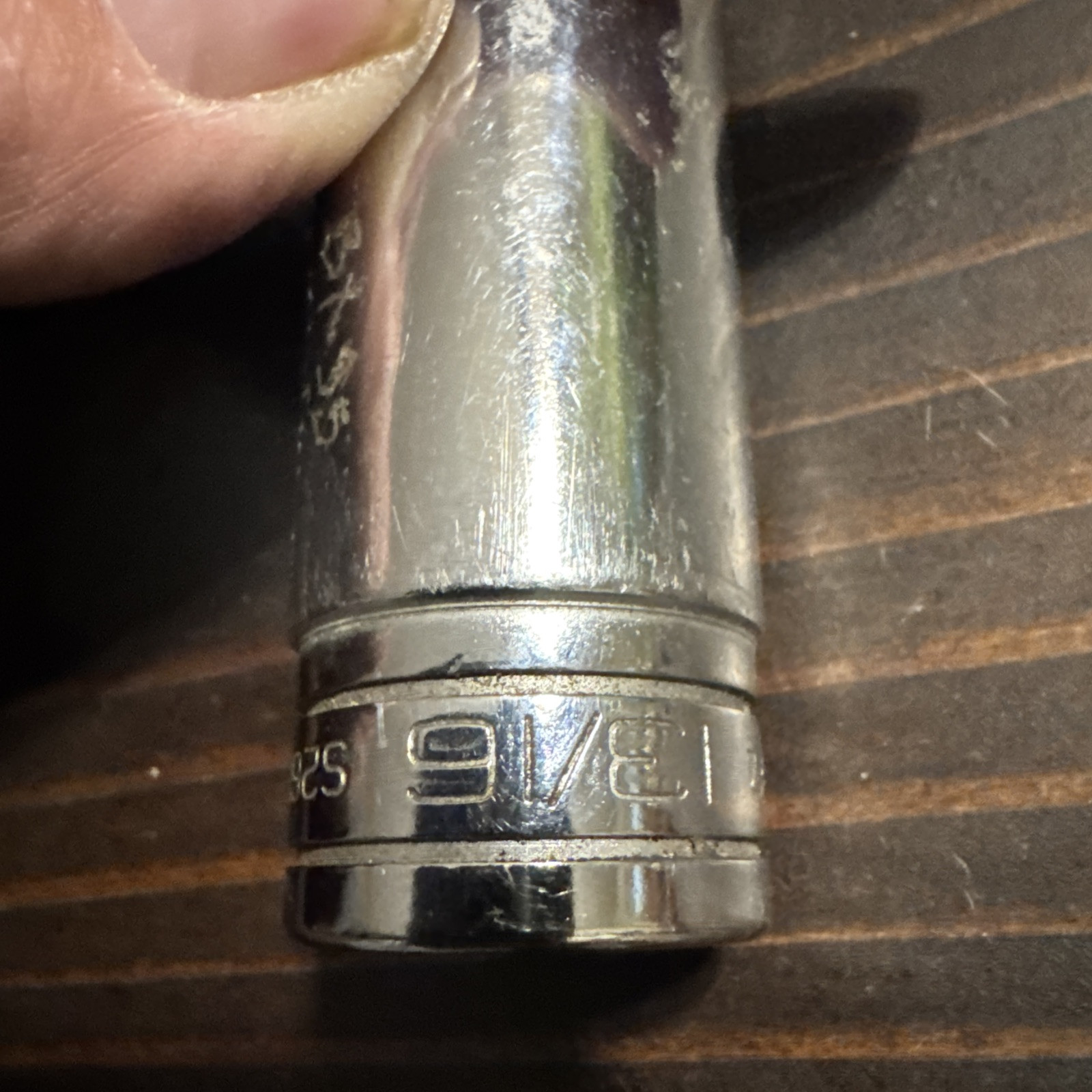 Snap On 13/16″ 1/2″ Dr. 12 Pt. Deep #S261 Chrome Socket USA MADE