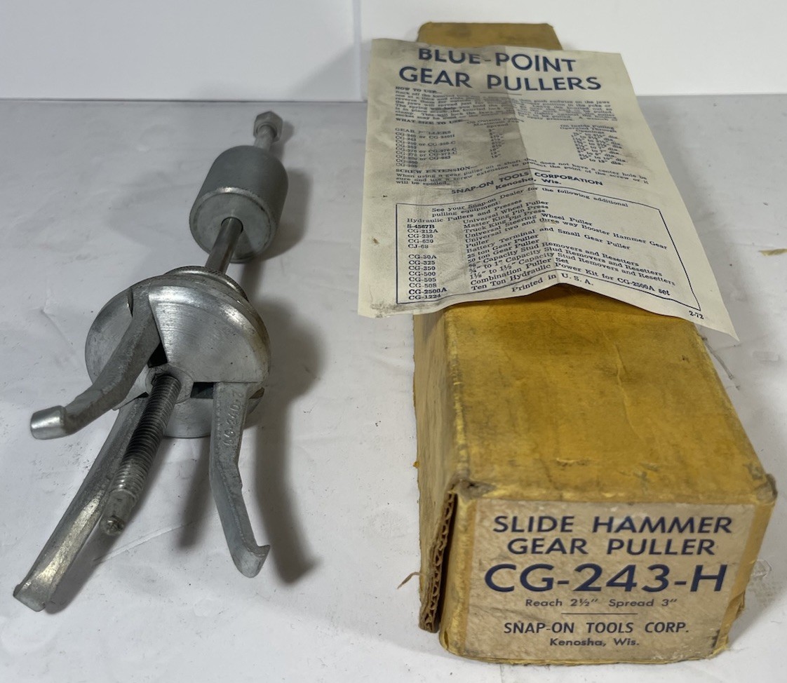 Vintage Snap-On Blue Point CG-243-H Slide Hammer Gear Puller