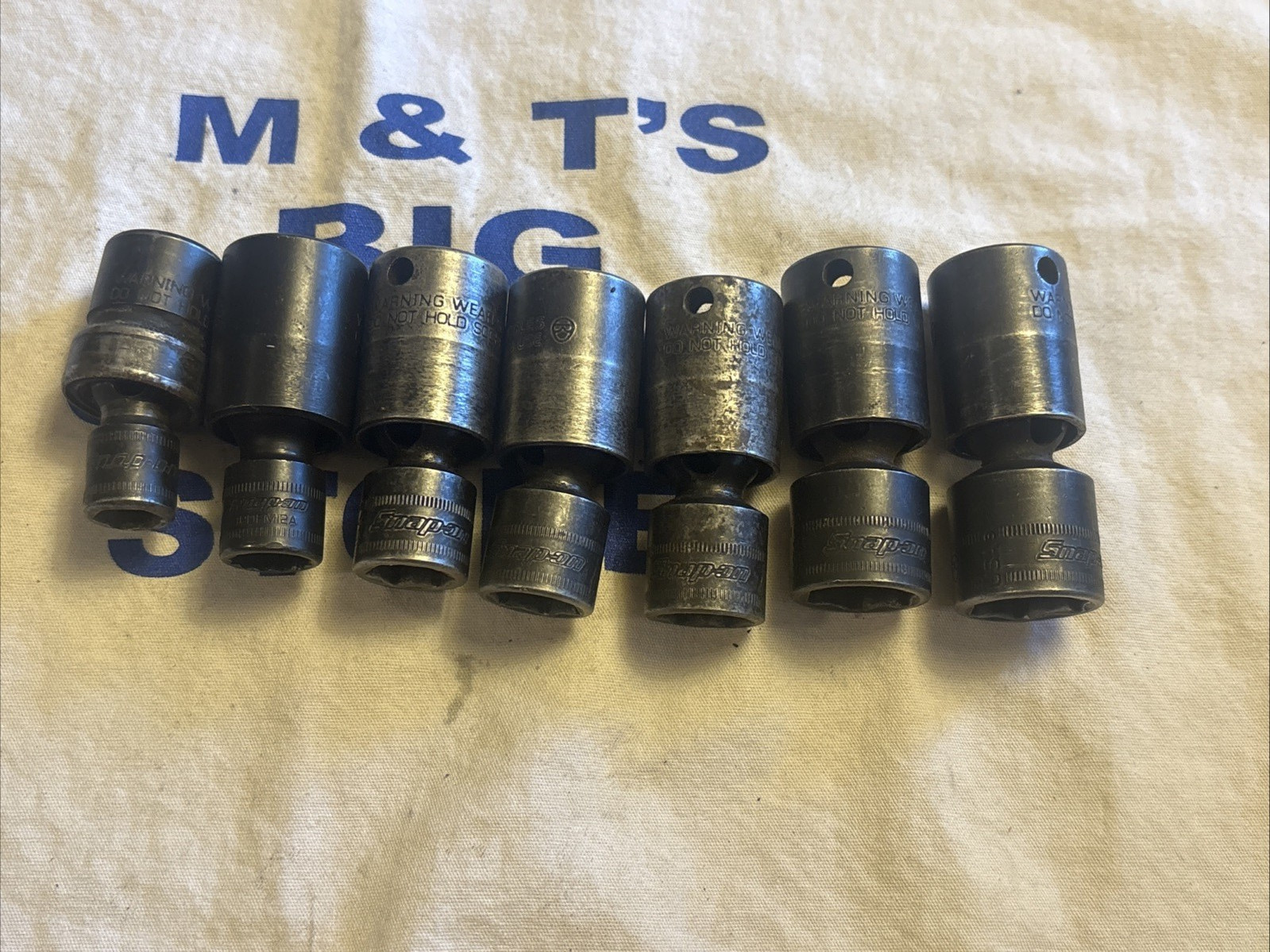Snap-on USA 3/8″ Dr 6pt Metric Swivel Impact Socket Set (10-15, 17 and 18 m)