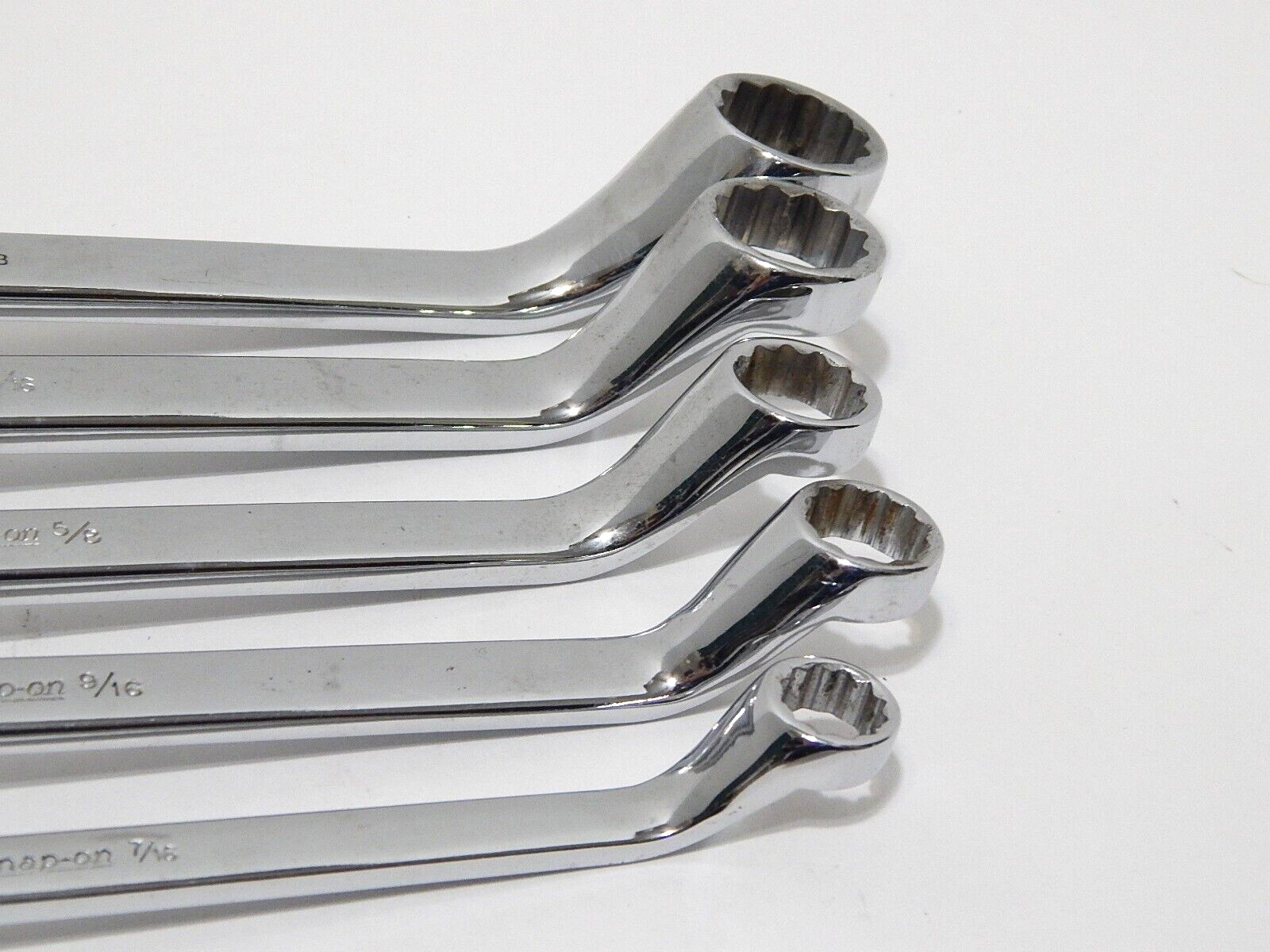 SNAP-ON 5PC DOUBLE LONG BOX END WRENCH SET 3/8-7/8 XO SERIES