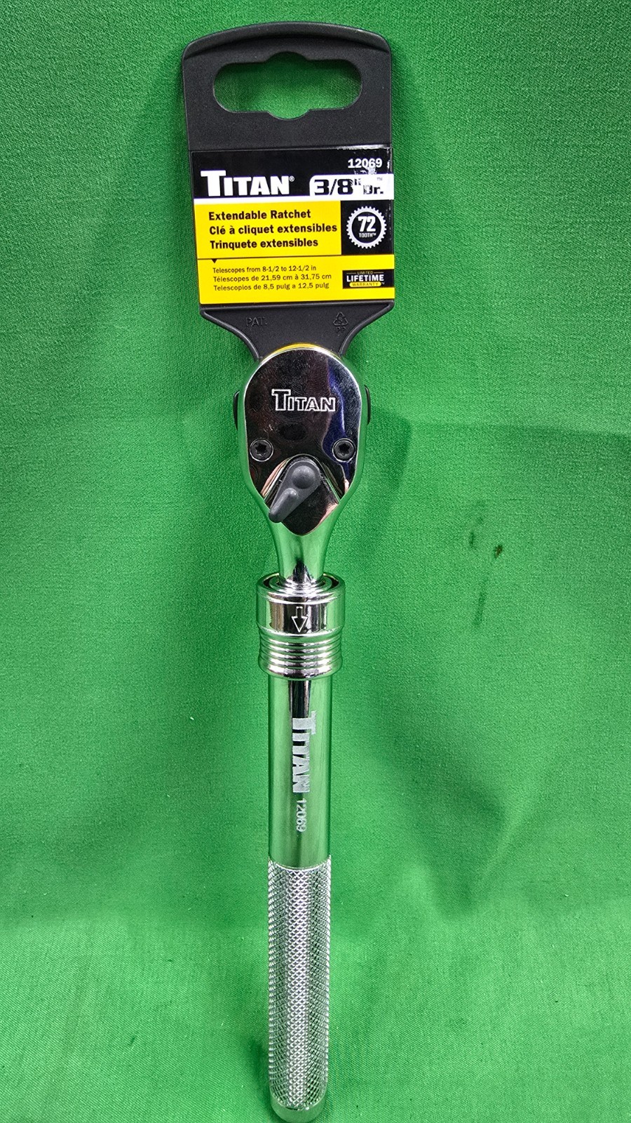 Titan 3/8 in. Drive Extendable Ratchet 12069 NEW (A7)
