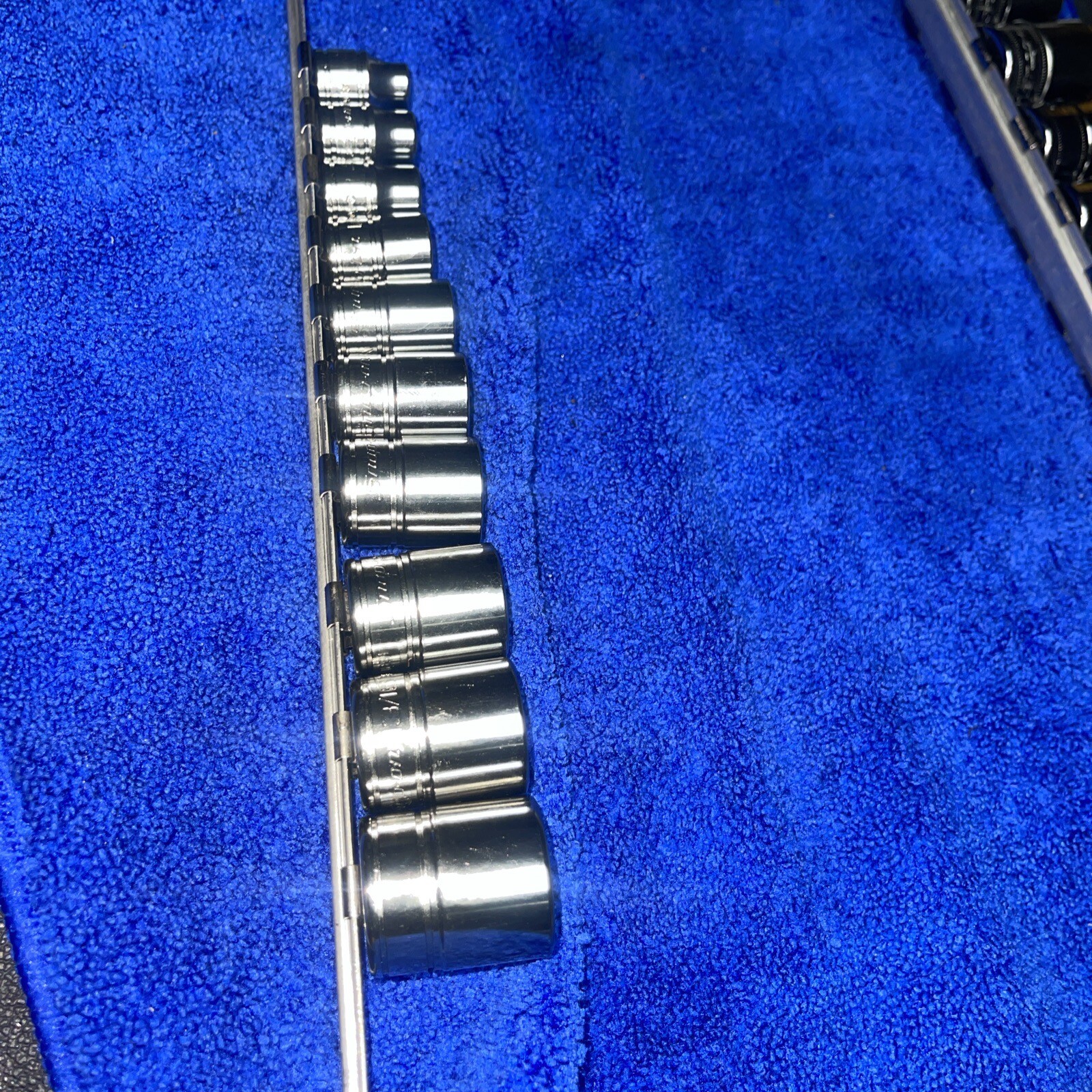 snap on 3/8 drive socket set Of 10 12 Pt . 5/16-7/8