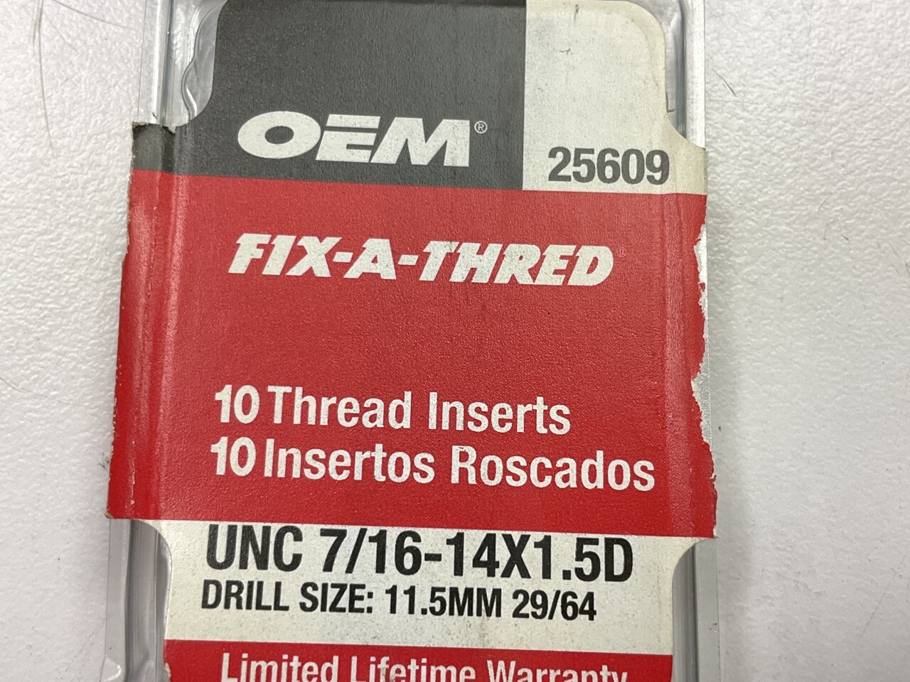 OEM TOOLS 25609 7/16″ Fix-A-Thread Repair Kit – 10 Thread Inserts