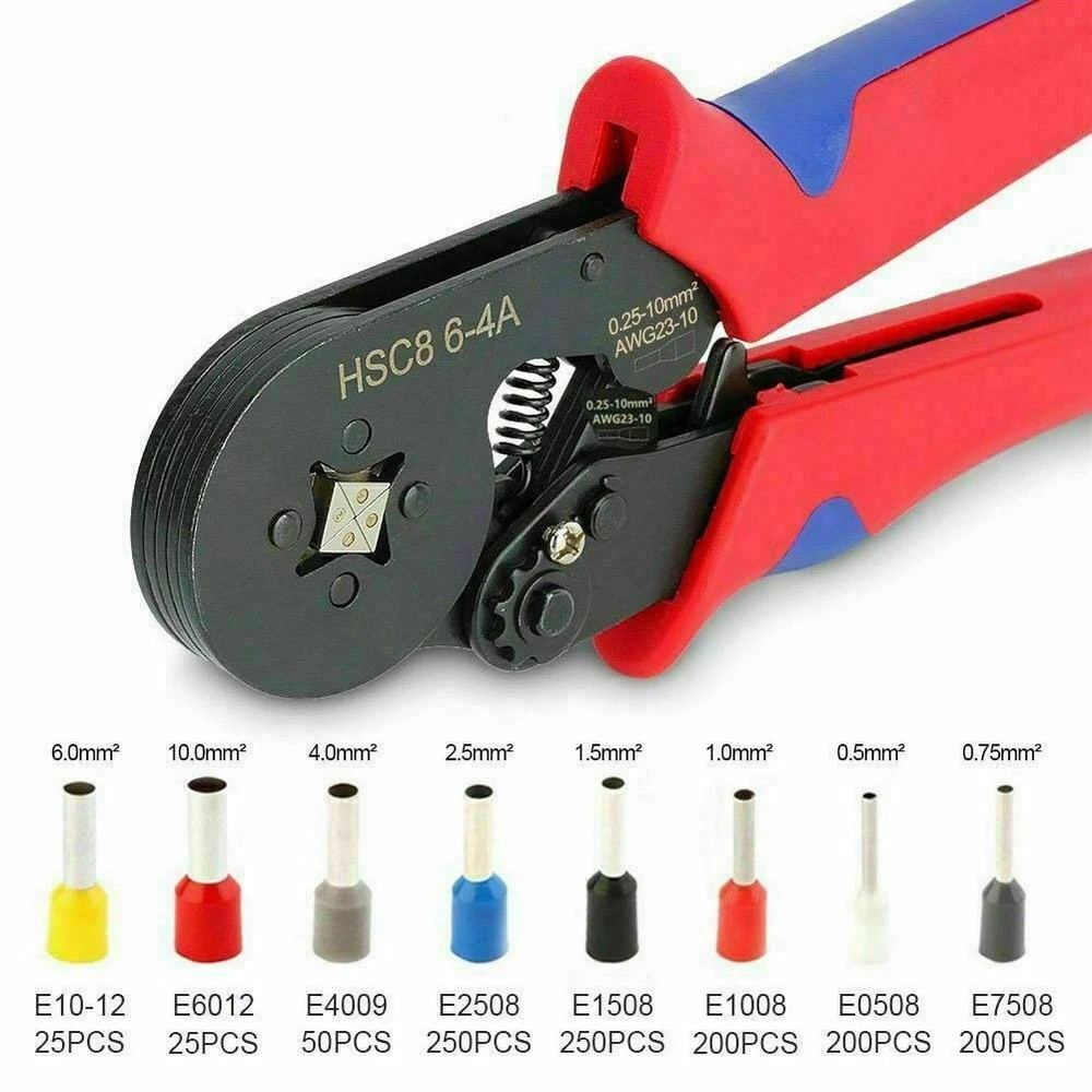Ferrule Crimping Tool Kit Self-adjustable 1200pc Terminal Wire Crimper Pliers