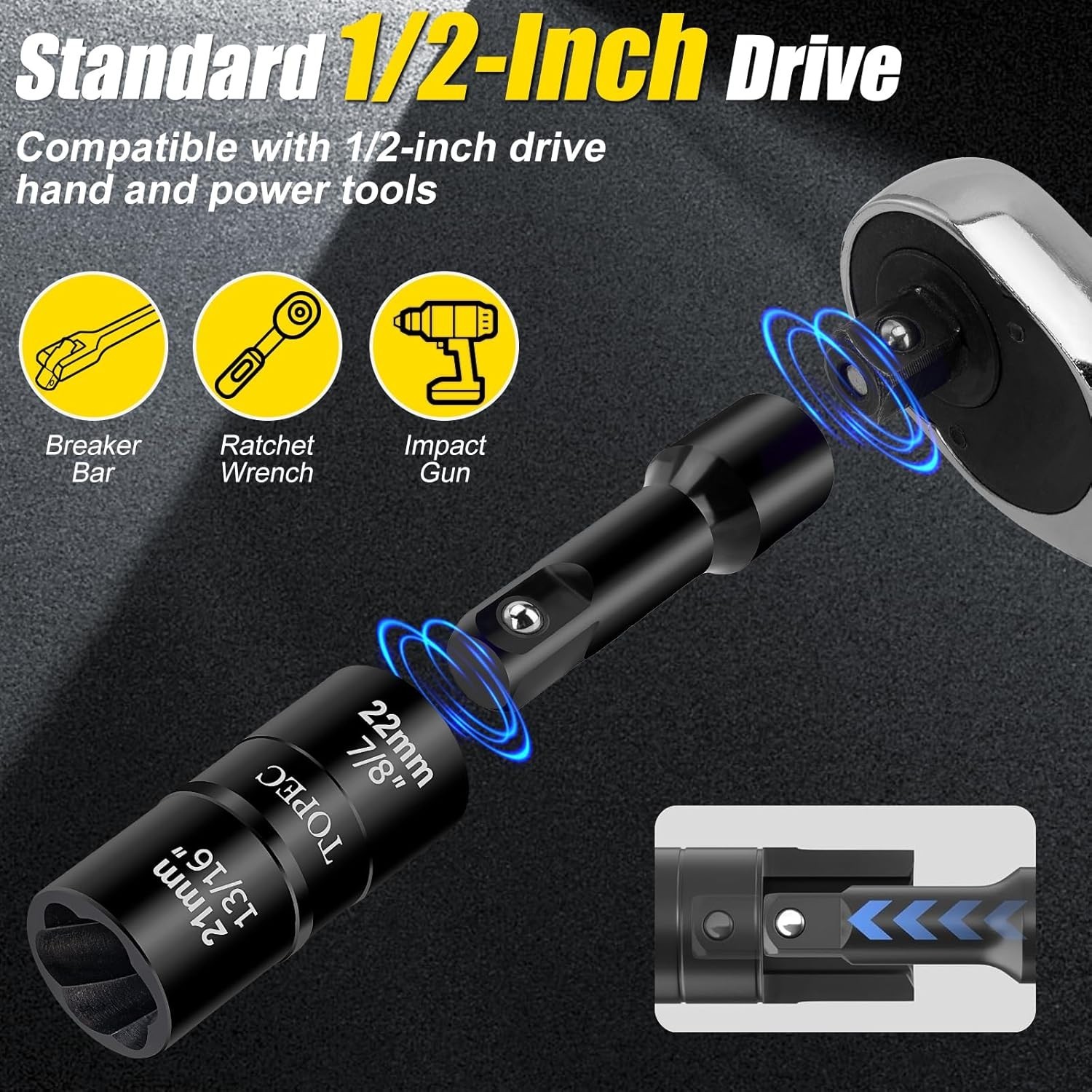 Heavy-Duty 1/2″ Drive Extractor Socket Set