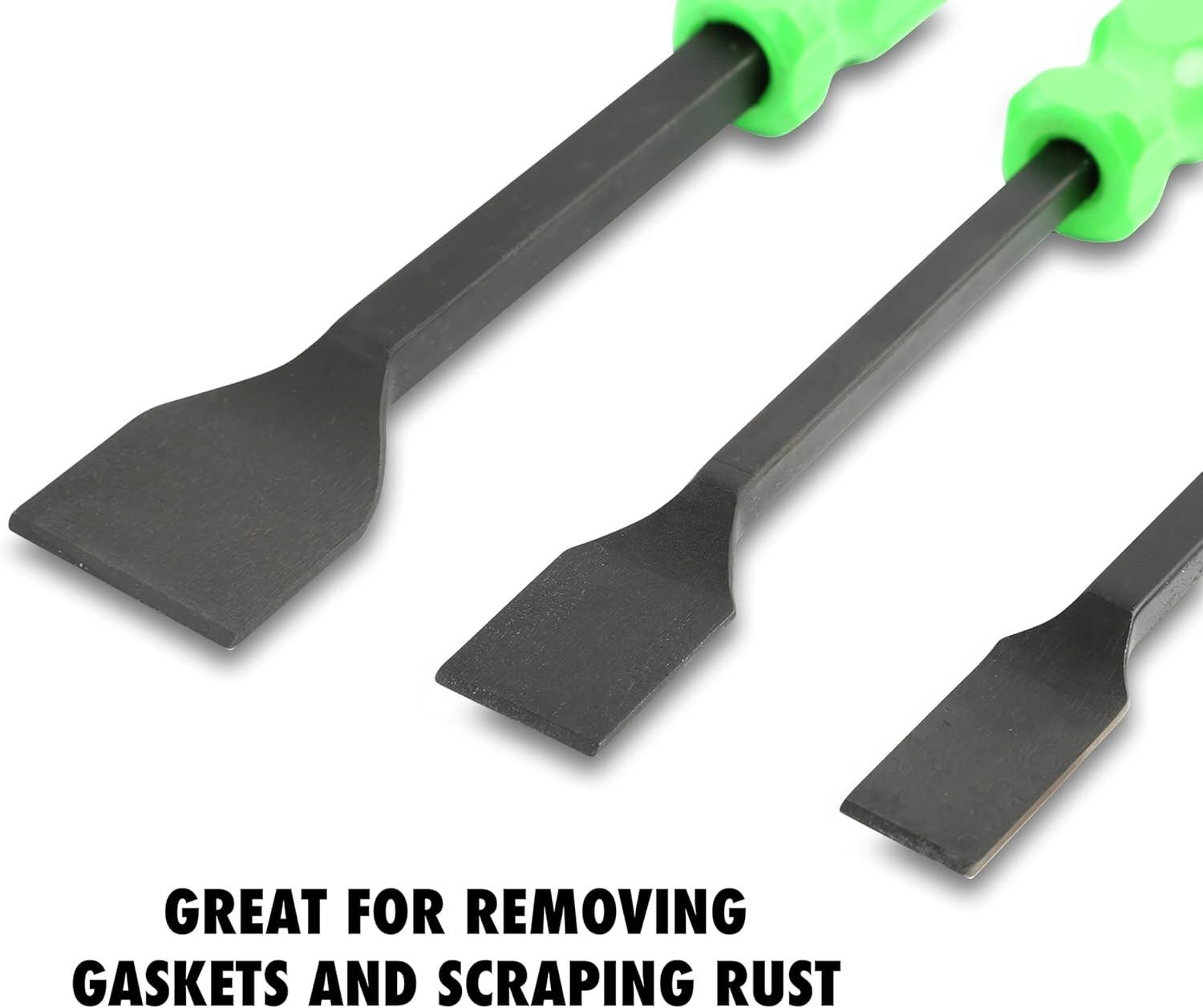 Versatile 3 Piece Gasket Scraper Set Heat Treated Steel for Mechanics Tools
