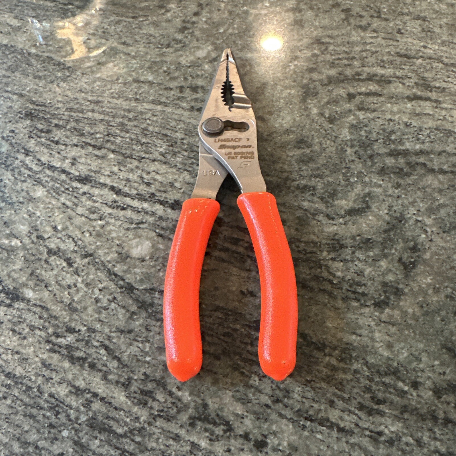 Snap On ln46acf 7” talon grip®️ long nose slip joint pliers orange