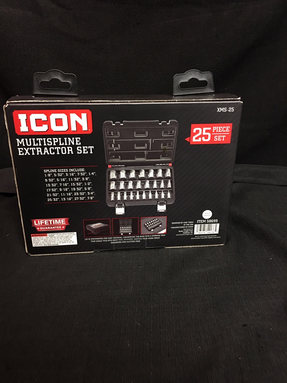 Icon Multispline Screw Extractor Set -25 piece set (Part #58699) XMS-25