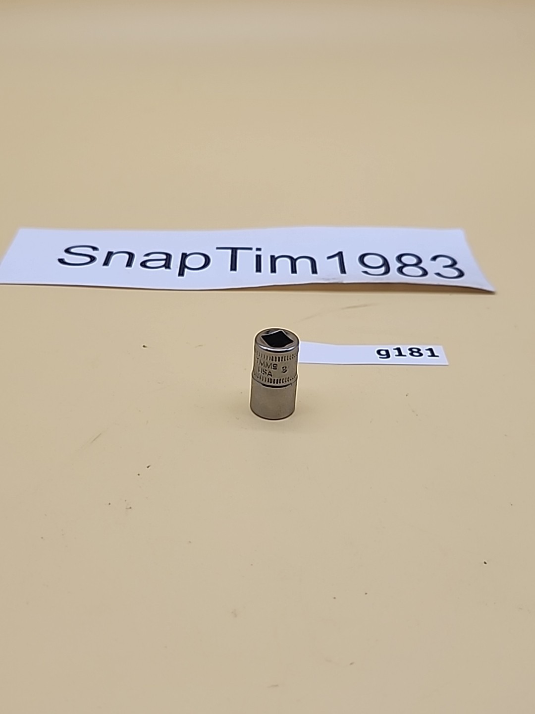 Snap-on Tools 1/4″ Drive 6pt Shallow Chrome Socket TMM9 USA