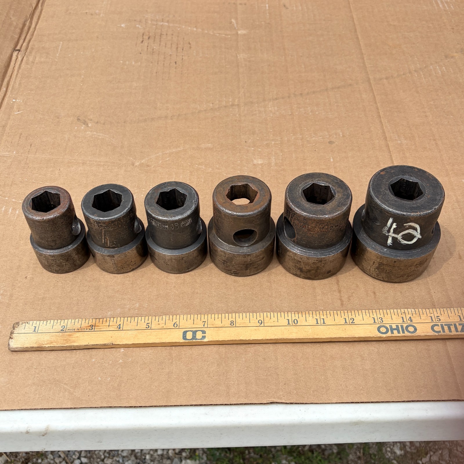 Walden-Worcester 546-570 1″ Hex Drive 1 7/16″-2″ Alloy Socket – 6 pc set