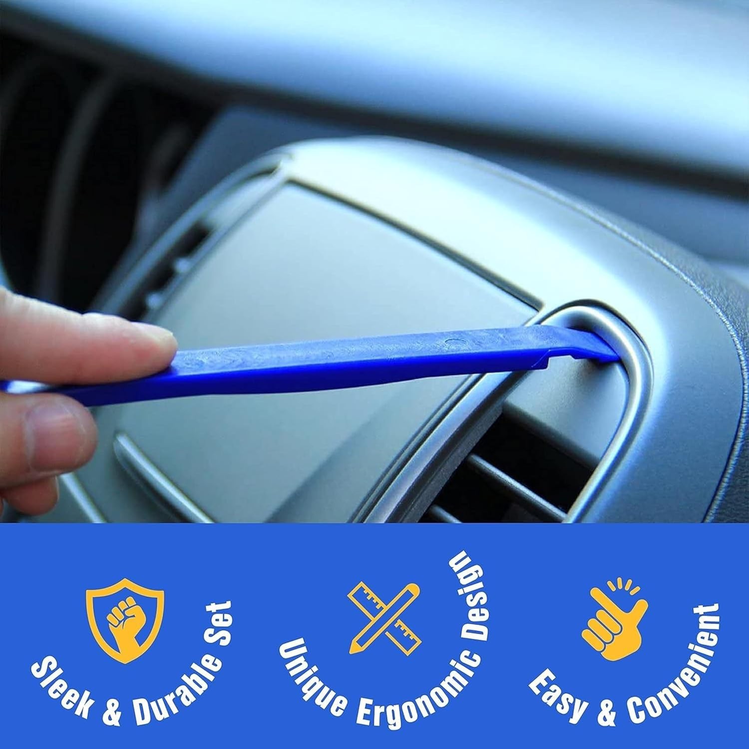 Auto Trim Removal Tool Kit – 5 Piece Set for Dash, Door Panel, Clip Remover