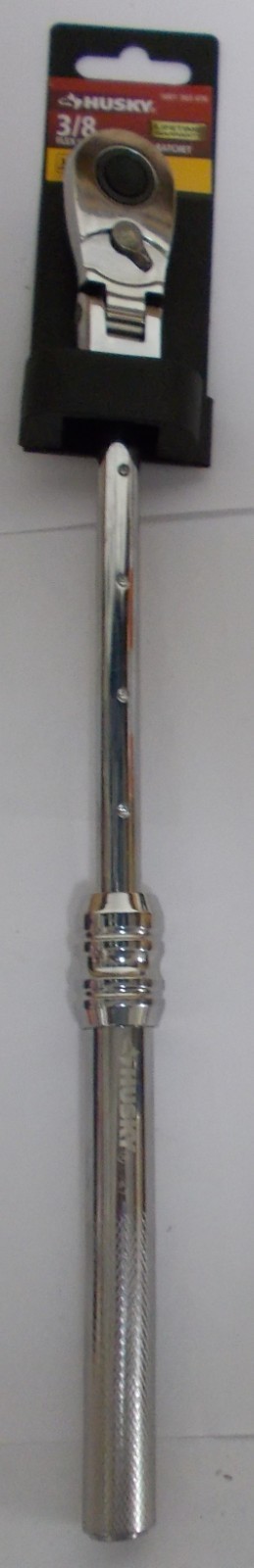 Husky 1001 383 476 Locking Flex-Head Extendable Handle 3/8″ Drive Ratchet