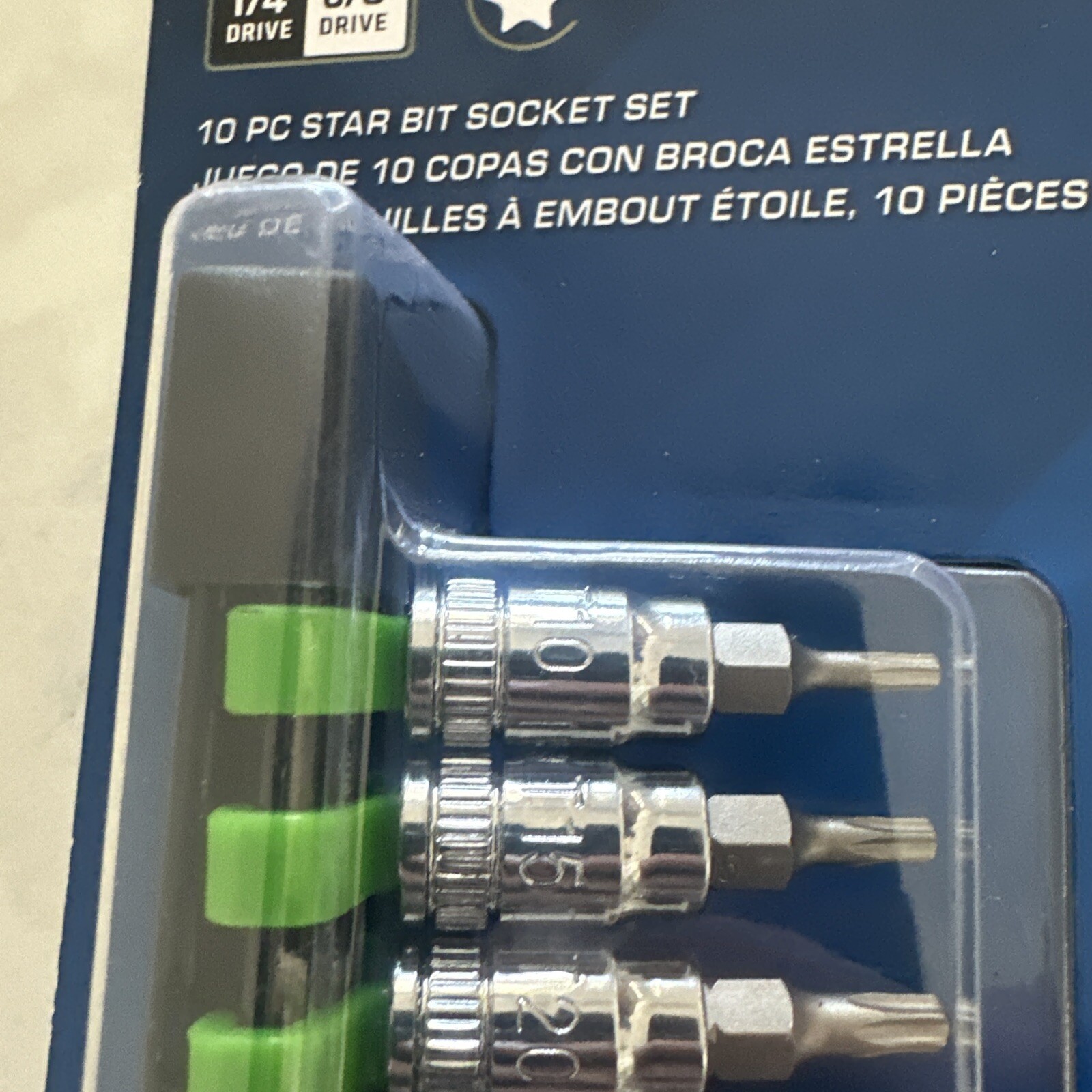 DieHard 1/4″ & 3/8″ Drive Star Torx Bit Socket Set, 10-Piece DHP55283