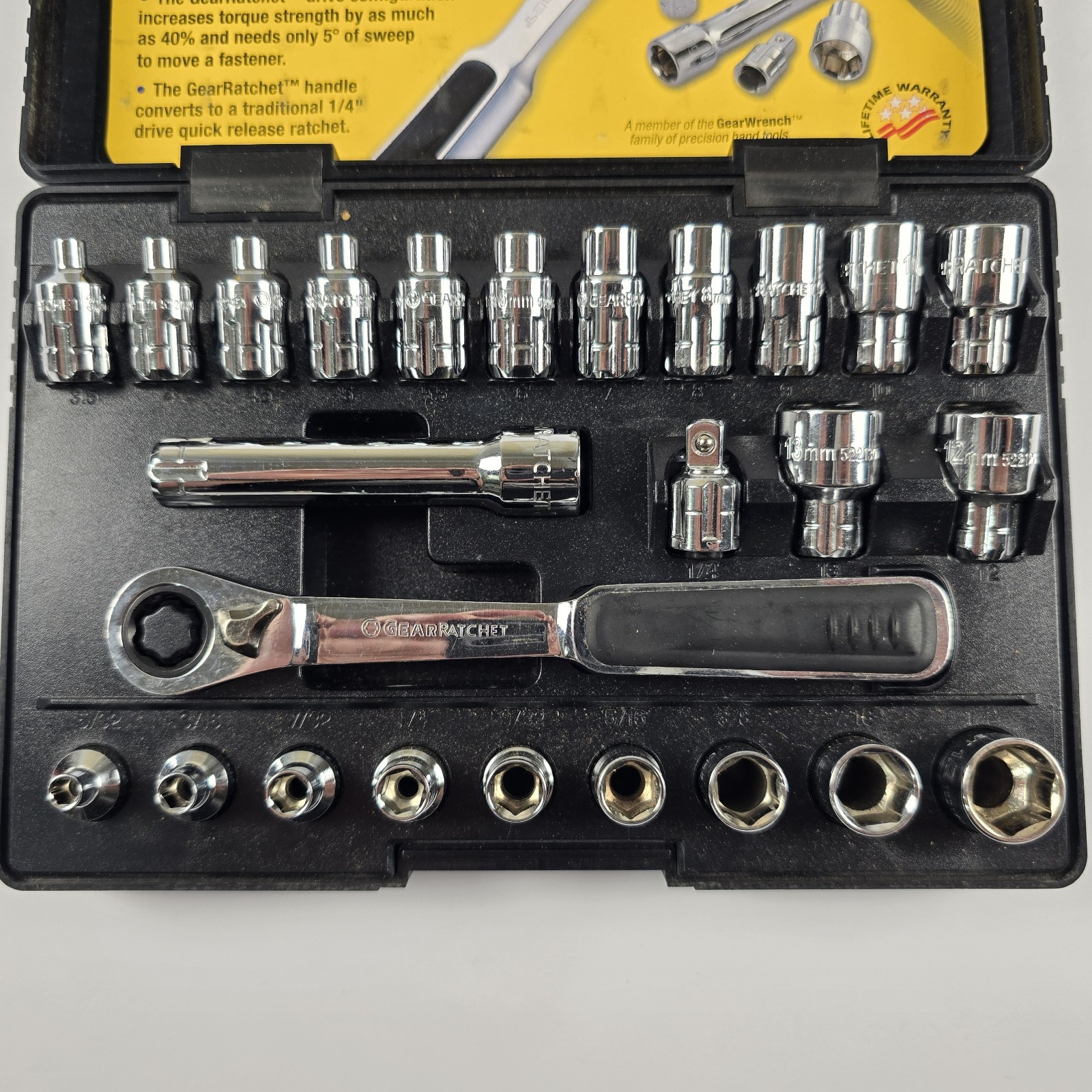GearWrench GearRatchet Vortex 25 Piece Pass Through Socket Set SAE Metric…