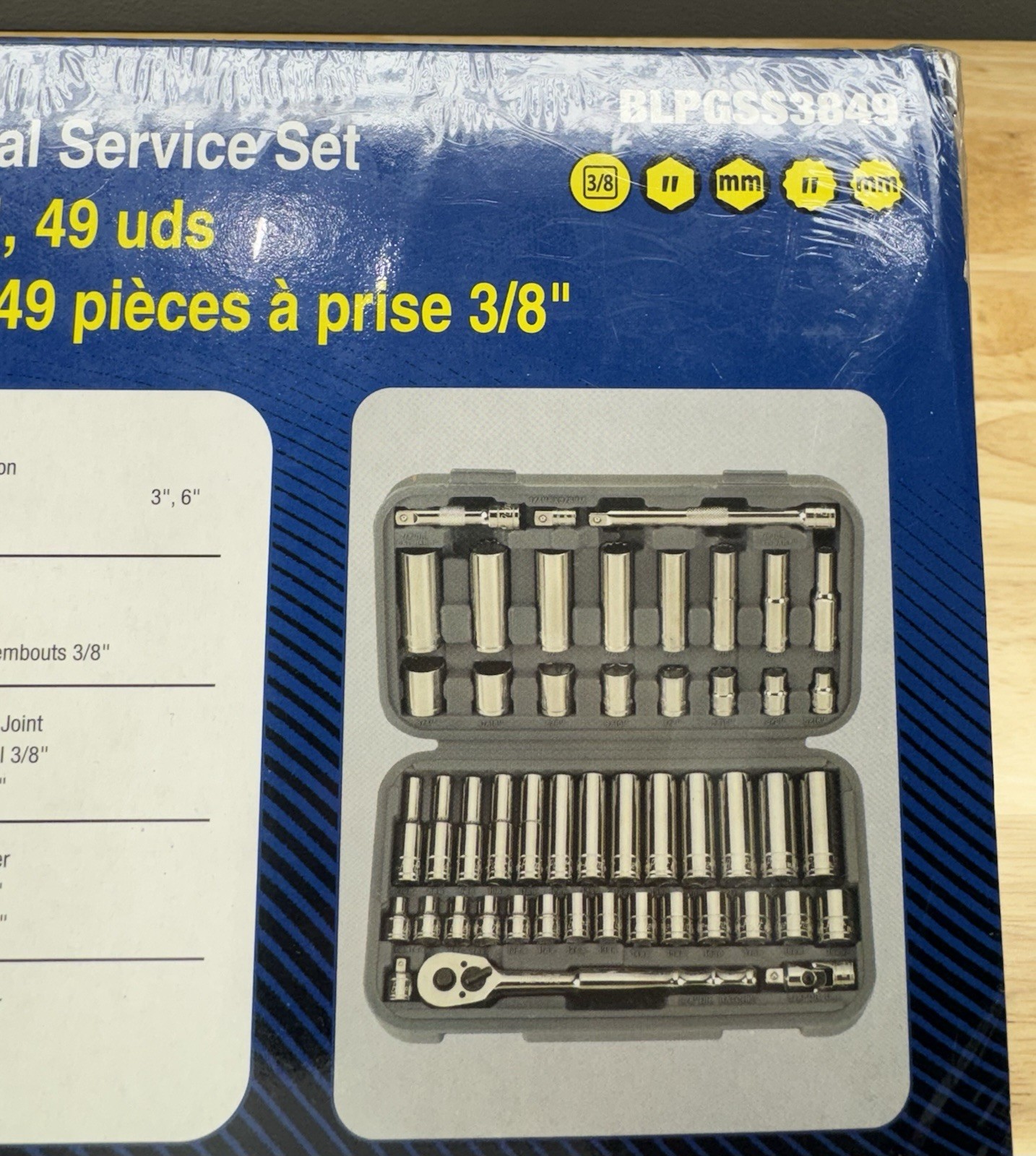 Snap-on Blue-Point Tools 49pc 3/8” SAE & METRIC General Service Set BLPGSS3849